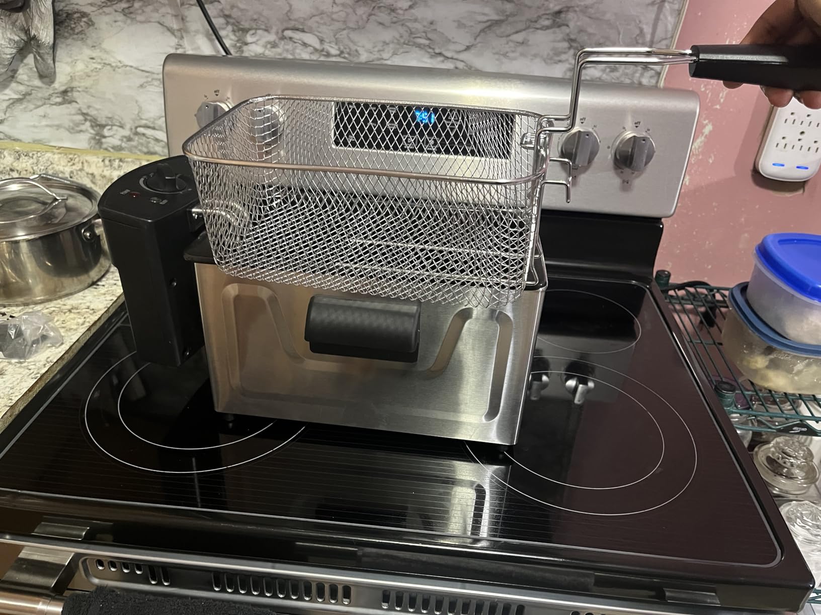 Hamilton Beach Professional Style Electric Deep Fryer With Basket, 3 Liter / 12 Cup Oil Capacity, 1500 Watts, Stainless Steel, 35032 customer photo 1