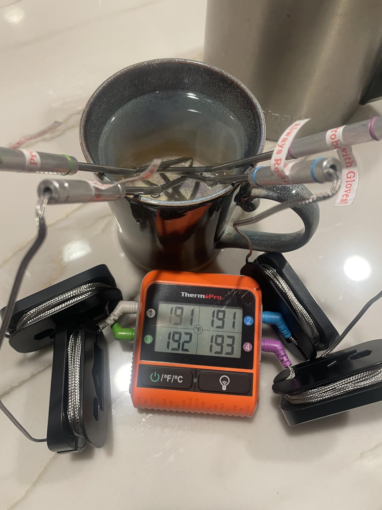 TempPro TP829 1000ft Wireless Meat Thermometer Digital for Grilling and Smoking, 4 Meat Probes Grill Thermometer for Outside Grill, Thermometer Cooking Gift for Dad Him Husband (Previously ThermoPro) customer photo 1