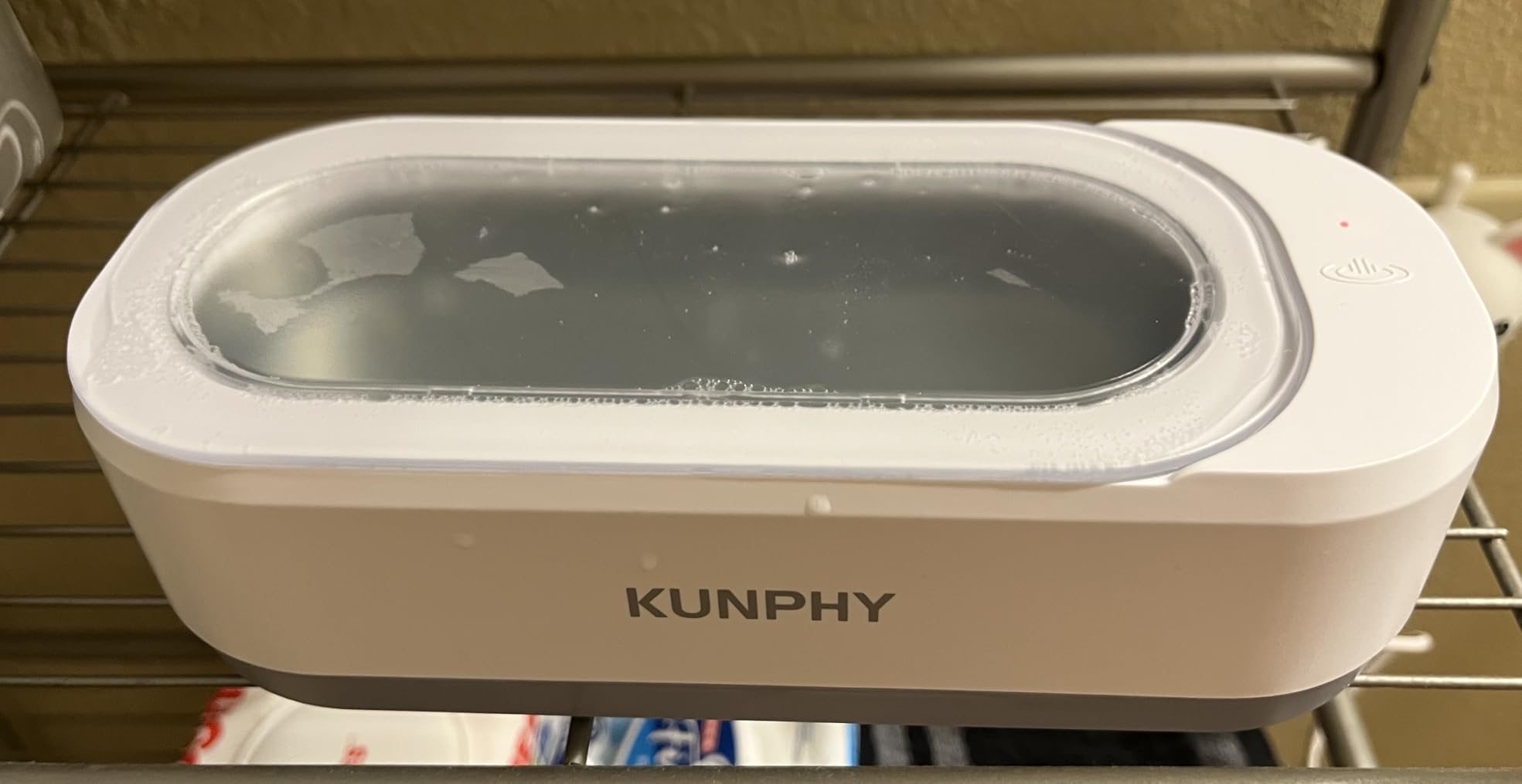 Jewelry Cleaner, KUNPHY 46kHz Ultrasonic Cleaner, White | One-Touch Control, 12 OZ Tank, Fits Rings, Glasses, Jewelry, Dentures, Ideal Gift for Women Mom Wife Daughter customer photo 1