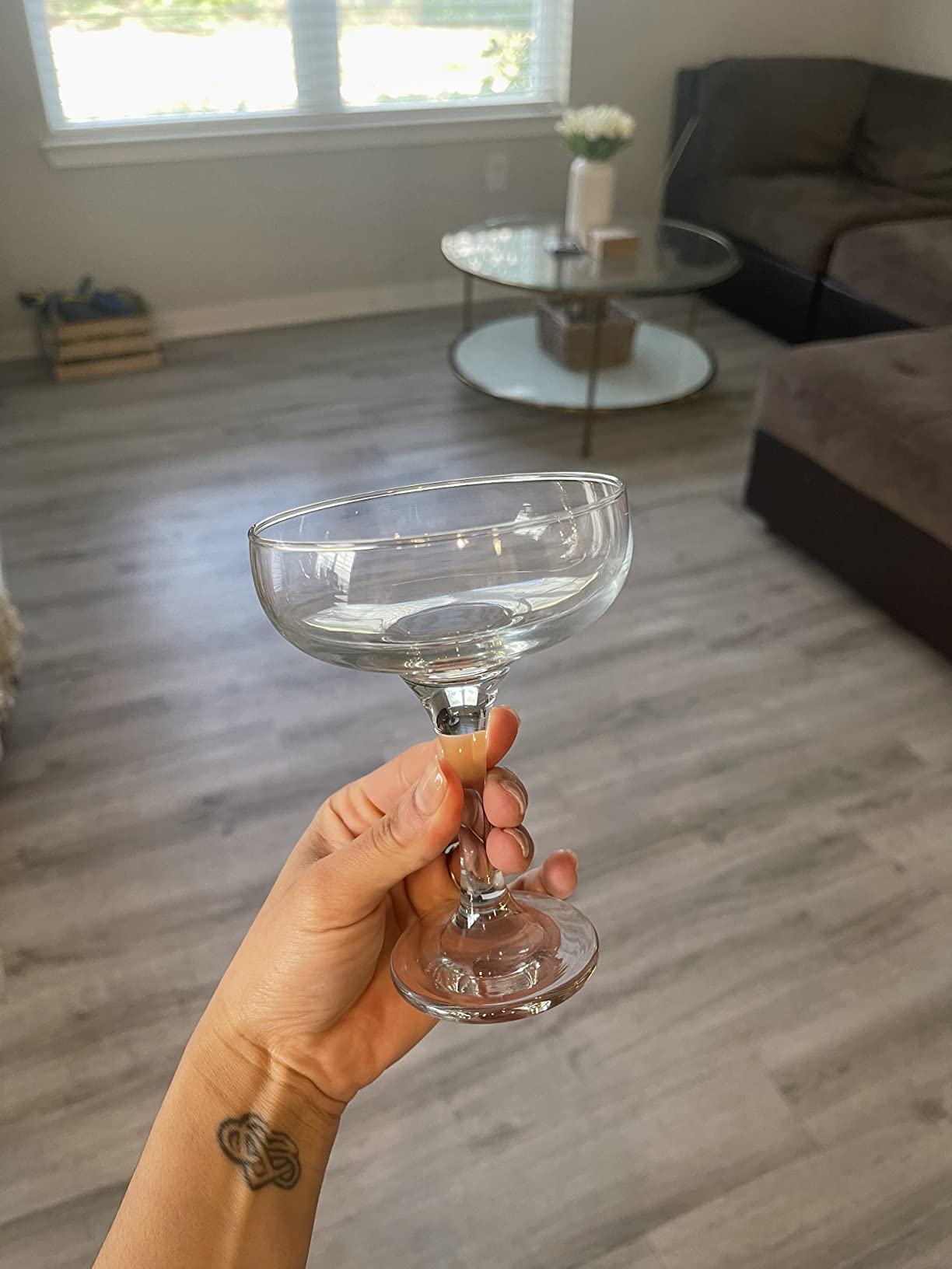 LAV Small Champagne Coupe Cocktail Glasses Set of 4 - Margarita, Martini, Wine, Cute Vintage Glassware - 7.9 oz - Elegant Classy Birthday, Bachelorette Party Gift, Bride, Champagne Tower, Home, Bar customer photo 2