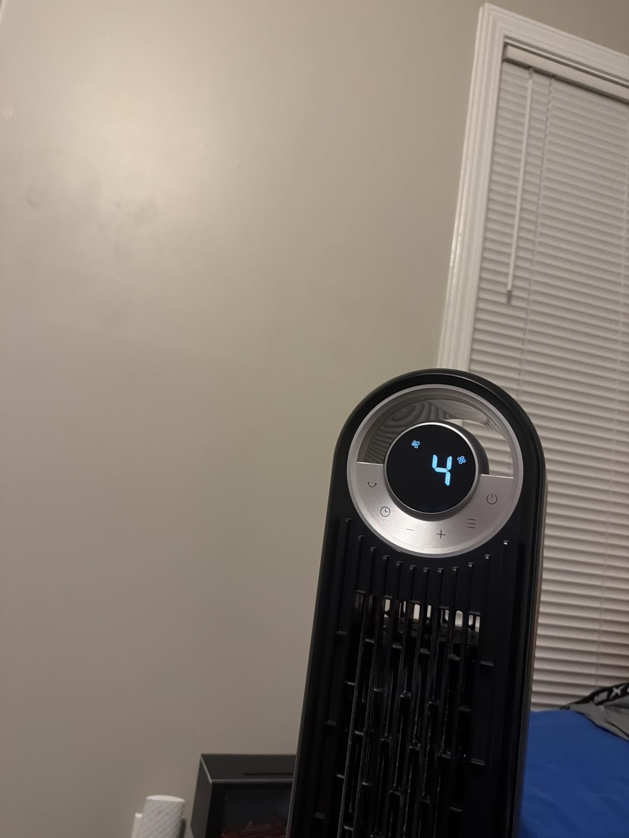 DREO Tower Fan for Bedroom, Upgraded DC 28ft/s Velocity, 9 Speeds | Quiet Standing Fan, 90° Oscillating Cooling Fan, 4 Modes, 12H Timer, Bladeless Fan Powerful for Home, Black customer photo 2