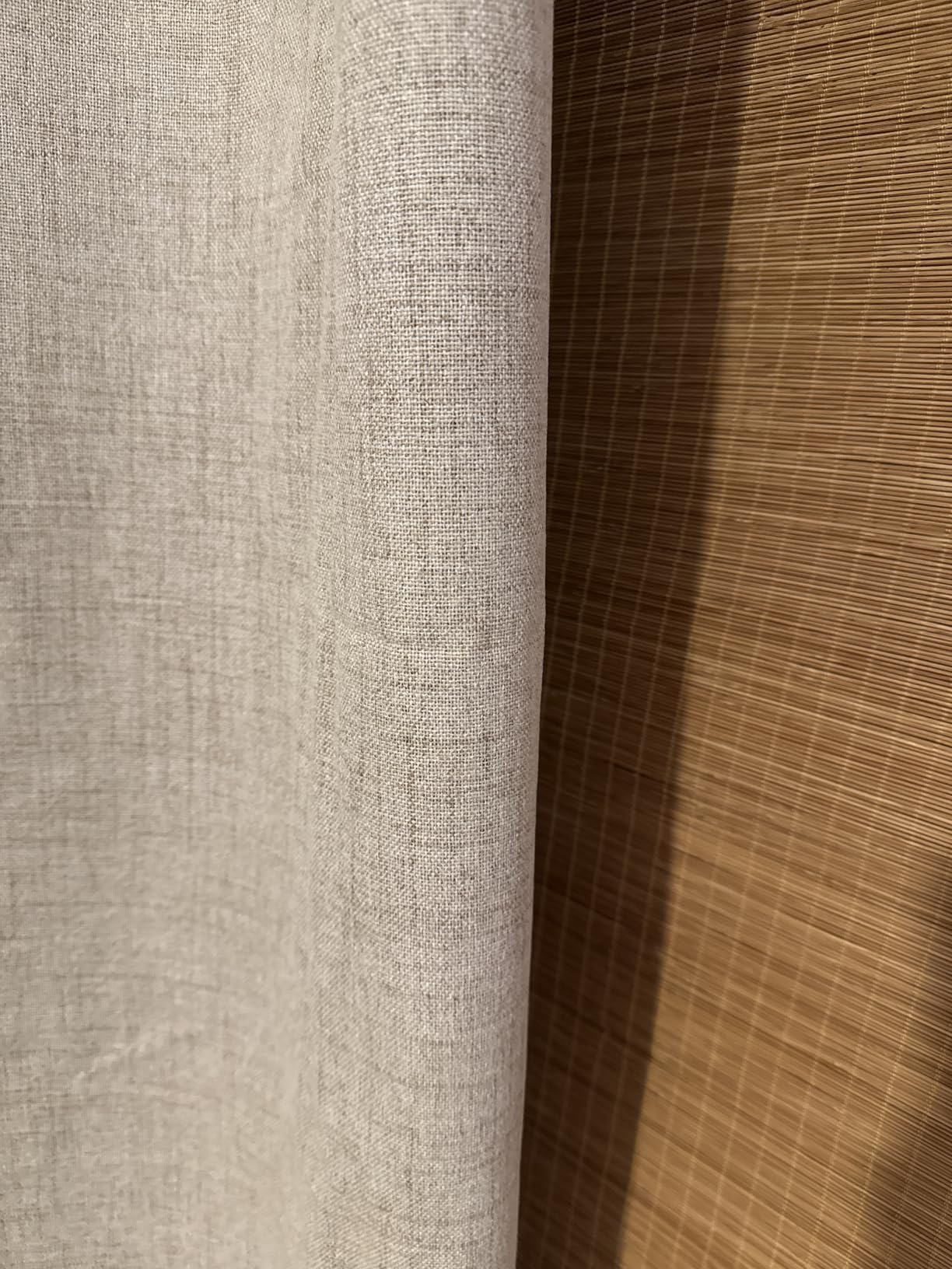MIULEE 100% Blackout Linen Curtains for Bedroom 52x84 Inches Natural Beige customer photo 2