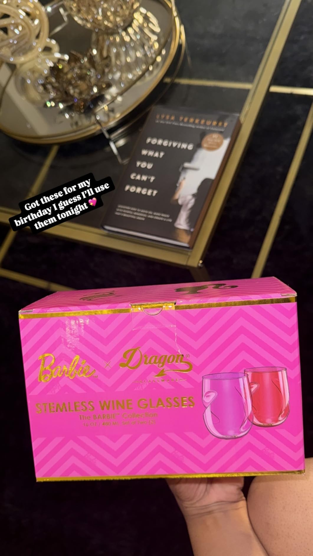 Dragon Glassware Stemless Wine Glasses, 16 oz Set of 2 - Iridescent | Short Wine Glasses with Finger Indentations customer photo 2