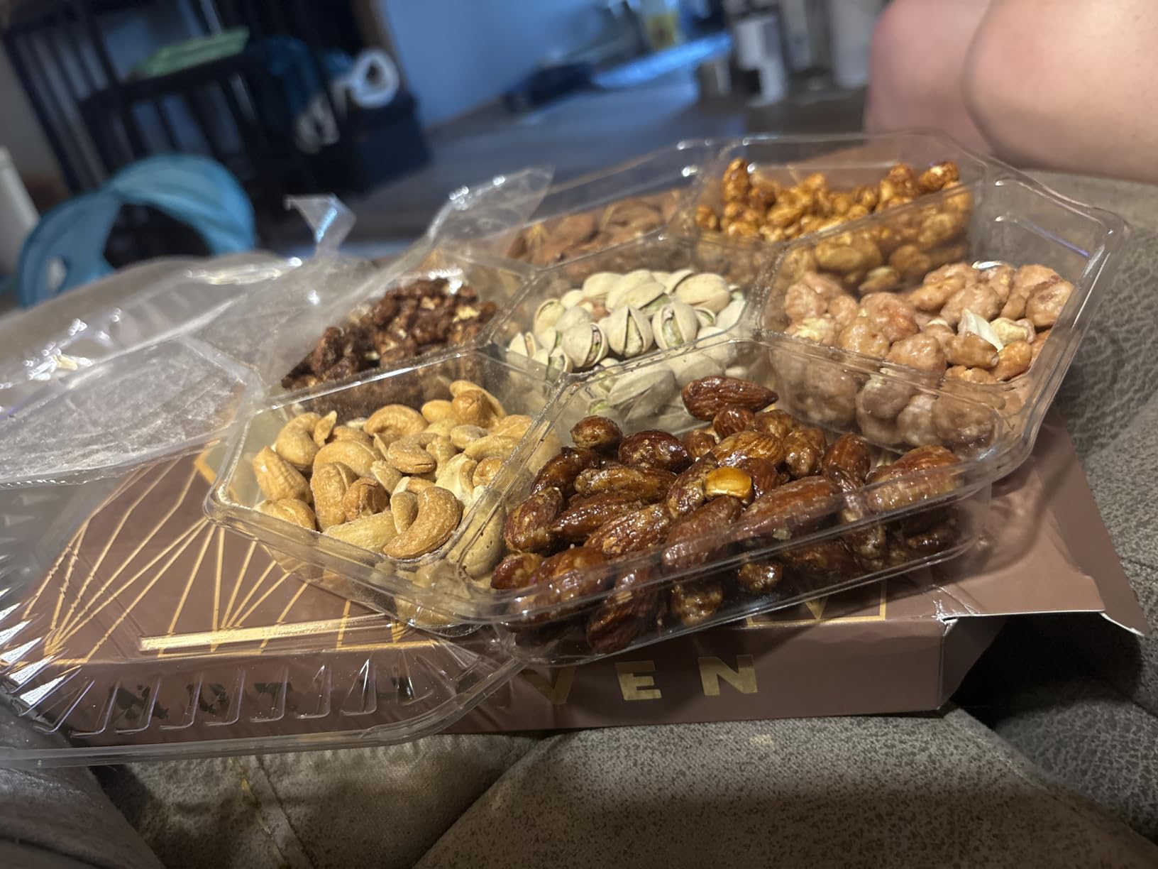 Holiday Nuts Gift Basket - Assortment of Sweet & Roasted Salted Gourmet Nuts - Food Gift Box for Dad, Him, Husband, Christmas, Father's Day, Mother's Day, Sympathy, Family, Men & Women customer photo 1