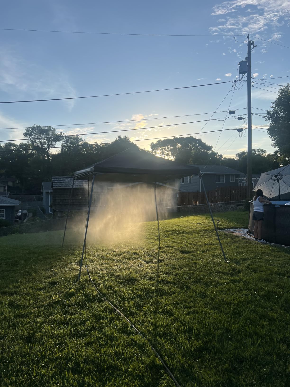 Bonviee 75FT Misters for Outside Patio, 28 Brass Nozzles, 3/4 Inch Adapter - 23M Outdoor Misting System for Patios, Gardens & Greenhouses customer photo 1
