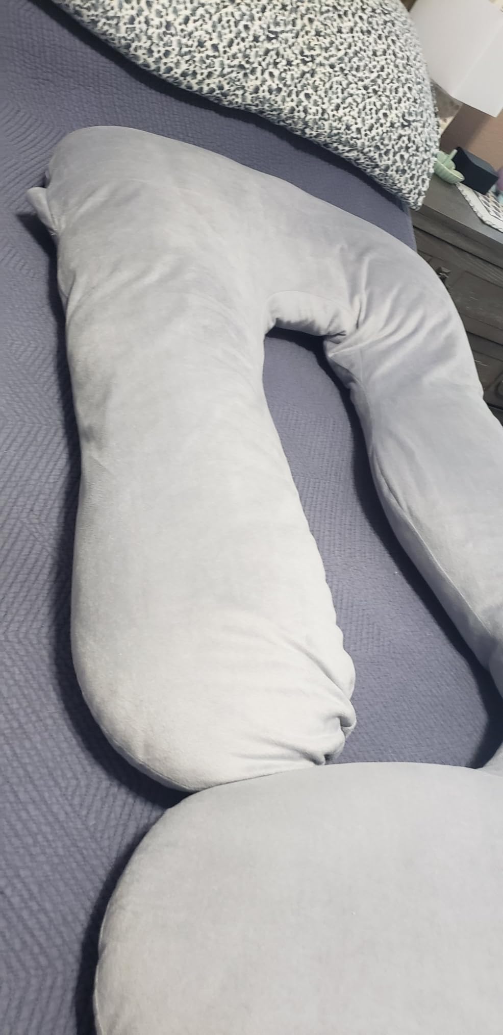 Momcozy Pregnancy Pillow for Sleeping - U Shaped Full Body Maternity Pillow | Removable Cover, Support for Back, Legs, Belly, Hips for Pregnant Women, Side Sleeper, Pregnancy Gifts & Essentials, 57 Inch customer photo 1