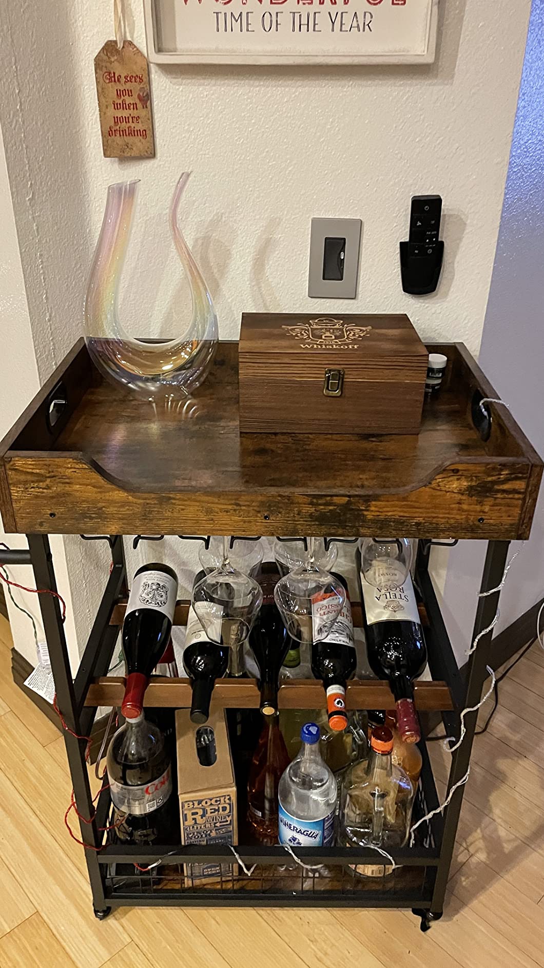 Wine Decanter Set, 1200ml Red Wine Iridescent Carafe With Bottle Opener, Stopper, Cleaning Beads and Wine Pour, Colorful Wine Aerator Gift Set Wine breather, Lead-free Crystal Glass Wine Accessories customer photo 1