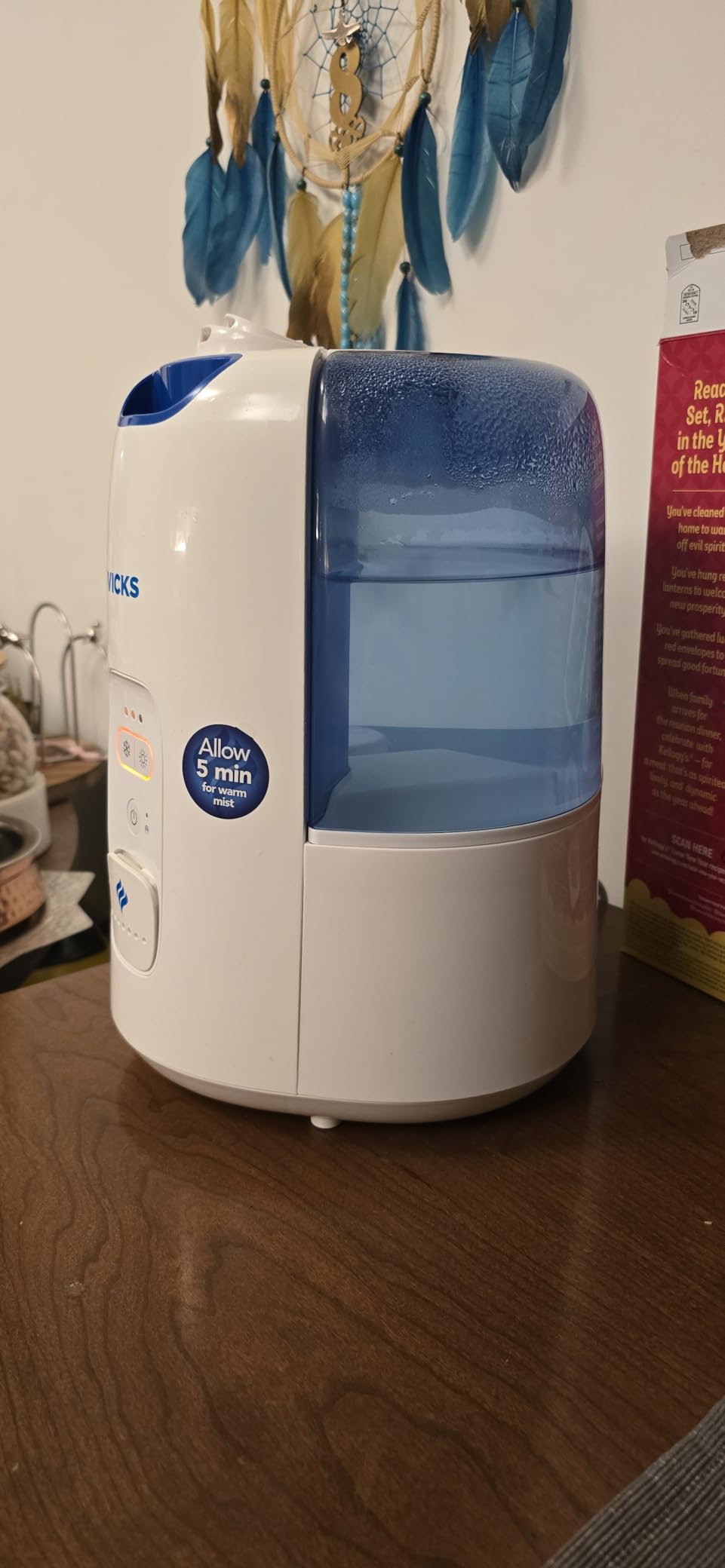Vicks Dual Comfort Cool + Warm Mist Humidifier for Year Round Mist Comfort | Fusion Technology Filter Free Humidifier with 1.2 Gallon Tank, 40h runtime, Works with Vicks VapoPads and VapoSteam customer photo 1