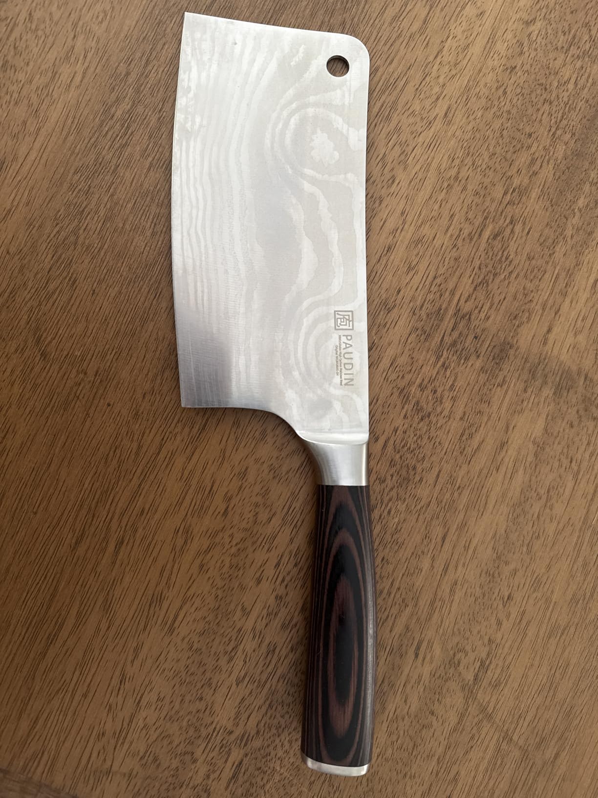 PAUDIN Cleaver Knife, Ultra Sharp Meat Cleaver 7 Inch, High Carbon Stainless Steel Butcher Knife with Wooden Handle, Chinese Cleaver for Meat Cutting Vegetable Slicing customer photo 1
