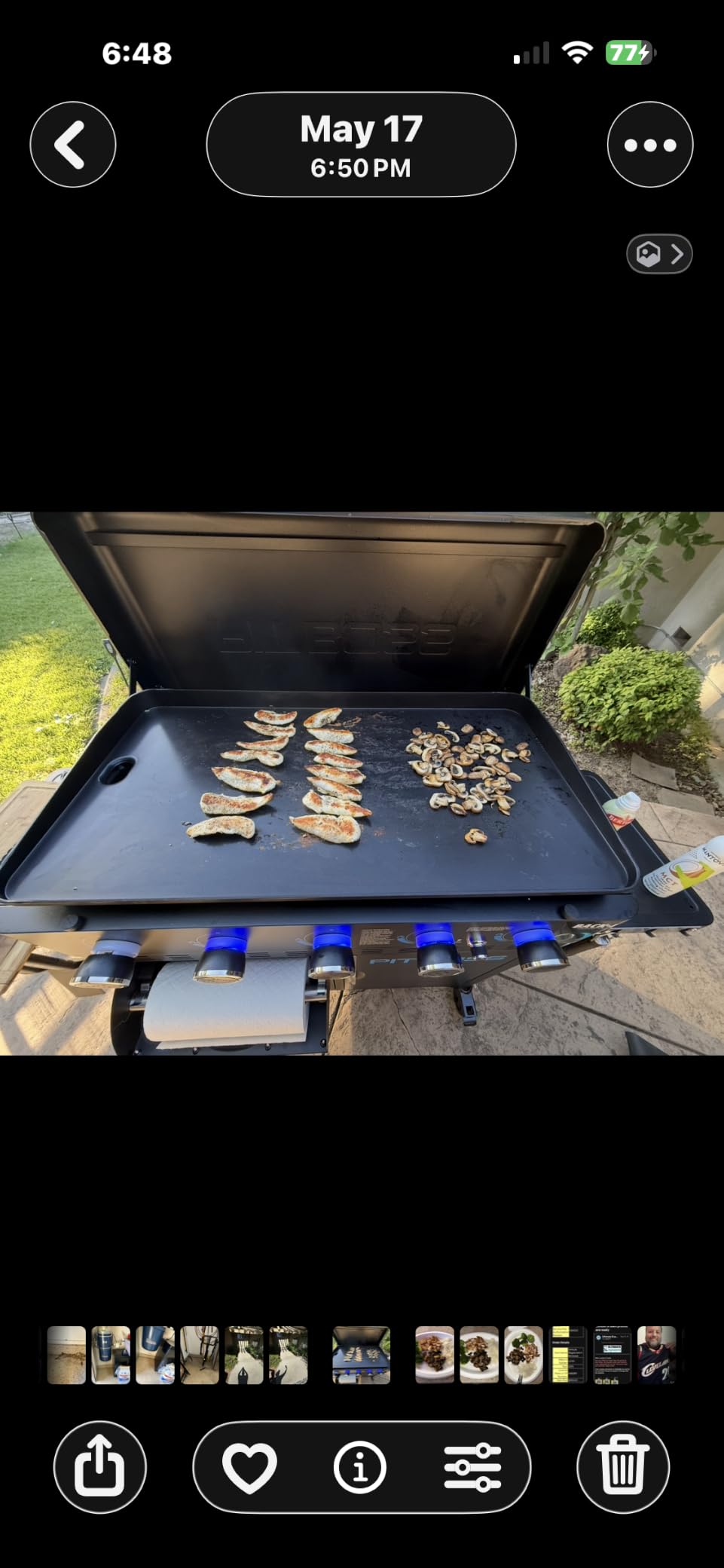Pit Boss 5-Burner Propane Gas Ultimate Non-Stick Ceramic Coated Rust-Resistant Griddle Grill with Hard Cover, 647-Sq. In. (35