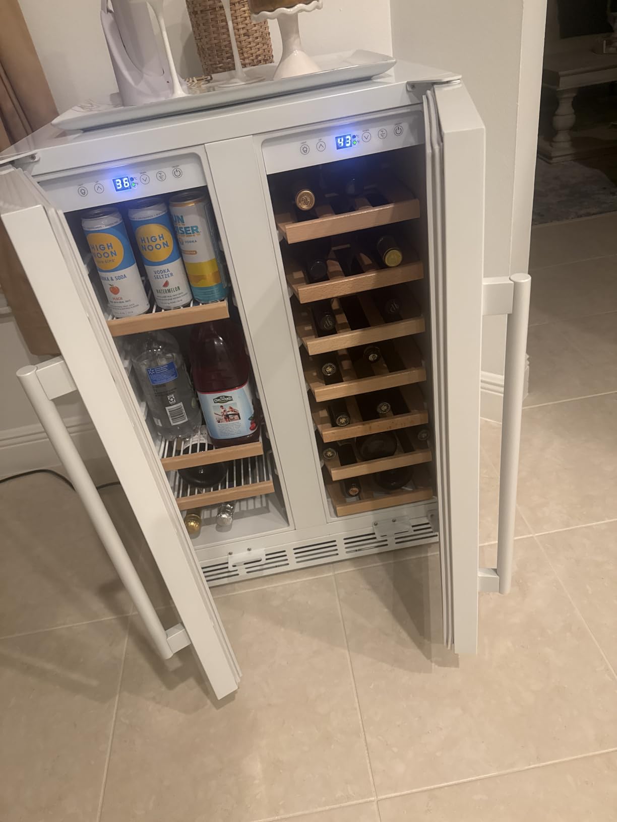 24 Inch Upgraded190 Bottles Wine Cooler Refrigerator | Wide Wine Fridge with Professional Temperature Control System, Freestanding or Built-in installation, Quiet Operation customer photo 2