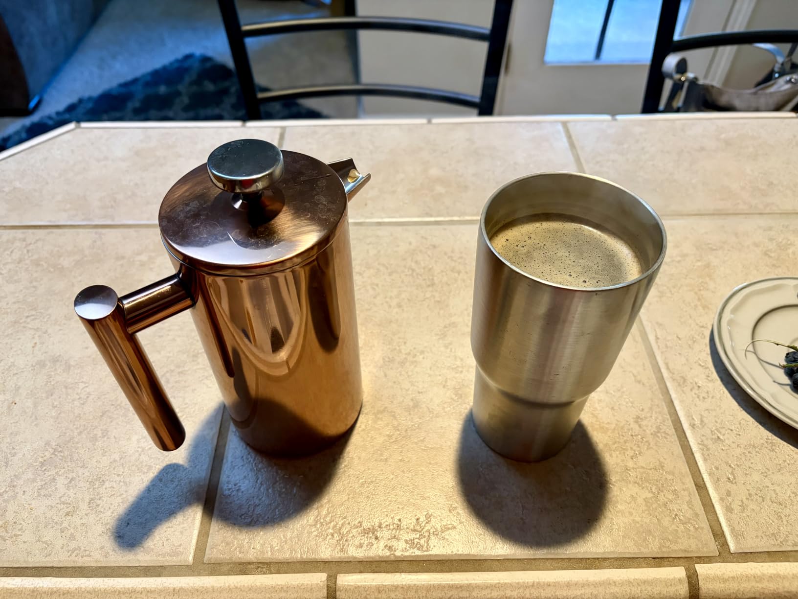 Mixpresso French Press Coffee Maker, 26 Oz Stainless Steel Coffee Press | Double wall insulated stainless steel French Press with durable filter for coffee or loose leaf tea, easy to press and clean customer photo 2