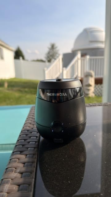 Thermacell E-ZoneGuard Patio Rechargeable Mosquito Repellent, 5.5-Hr Battery | Blue; 20-FT Zone; 12-Hr Refill; Scientifically Proven Outdoor Protection; Bug Spray Alternative; Scent Free; DEET-Free customer photo 1