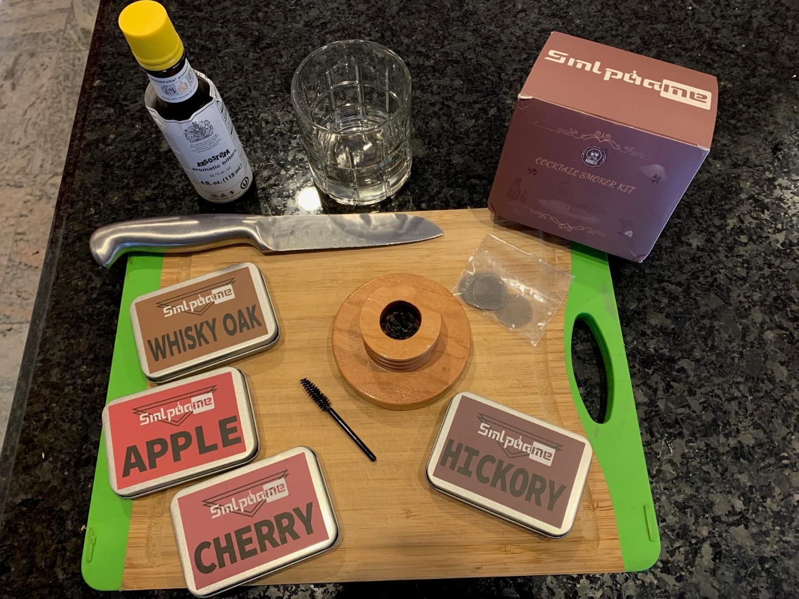 Cocktail Smoker Kit, Old Fashioned Smoker Kit for Bourbon Whiskey Drink, Smoker Infuser Kit with 4 Flavors Wood Chips, Birthday Day Gifts for Husband, Men, Dad customer photo 2