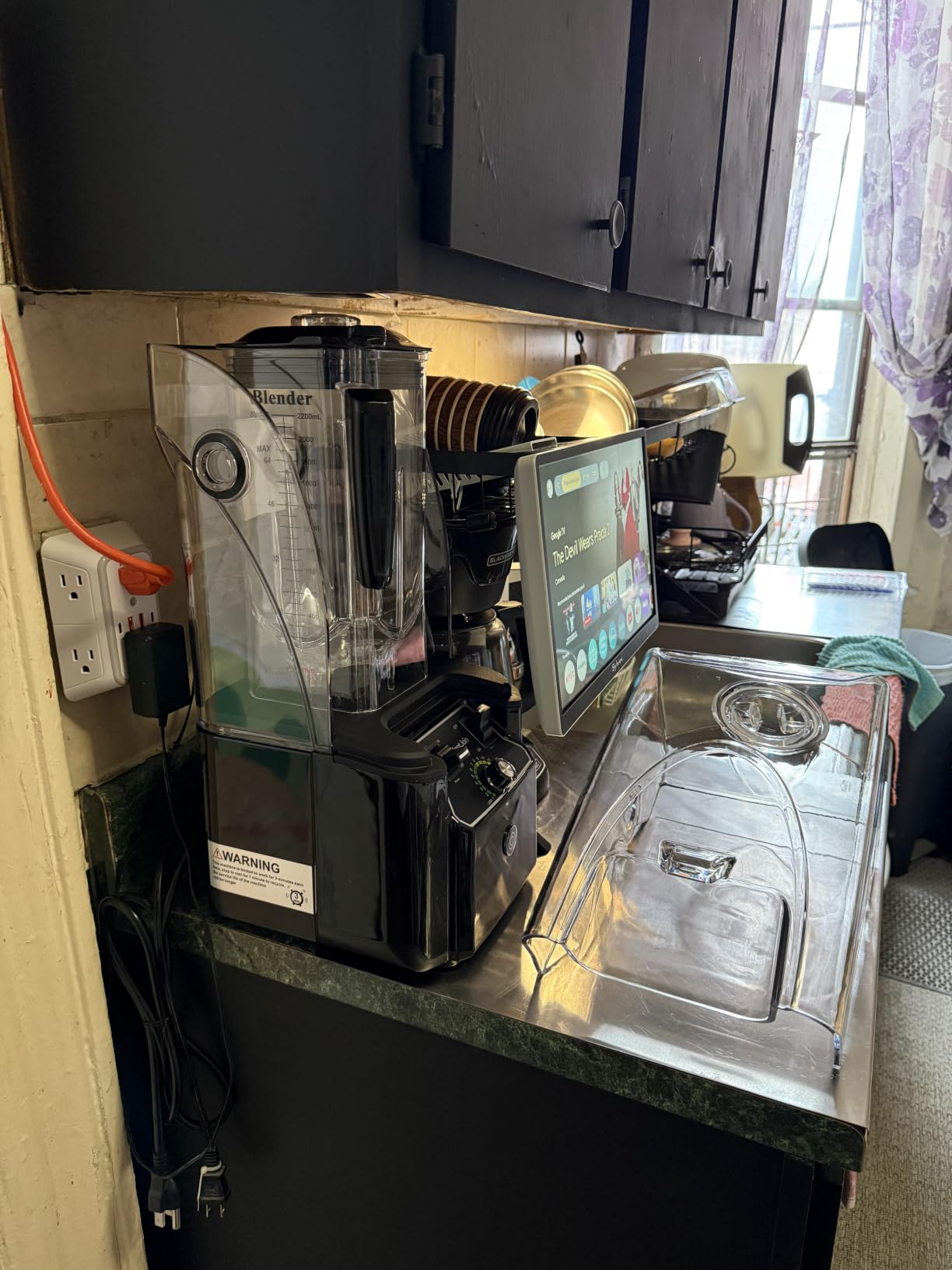 WantJoin Commercial Professional Blender With Shield Quiet Sound Enclosure 2200W Industries Strong and Quiet Professional-Grade Power, Self-Cleaning, Silver customer photo 1