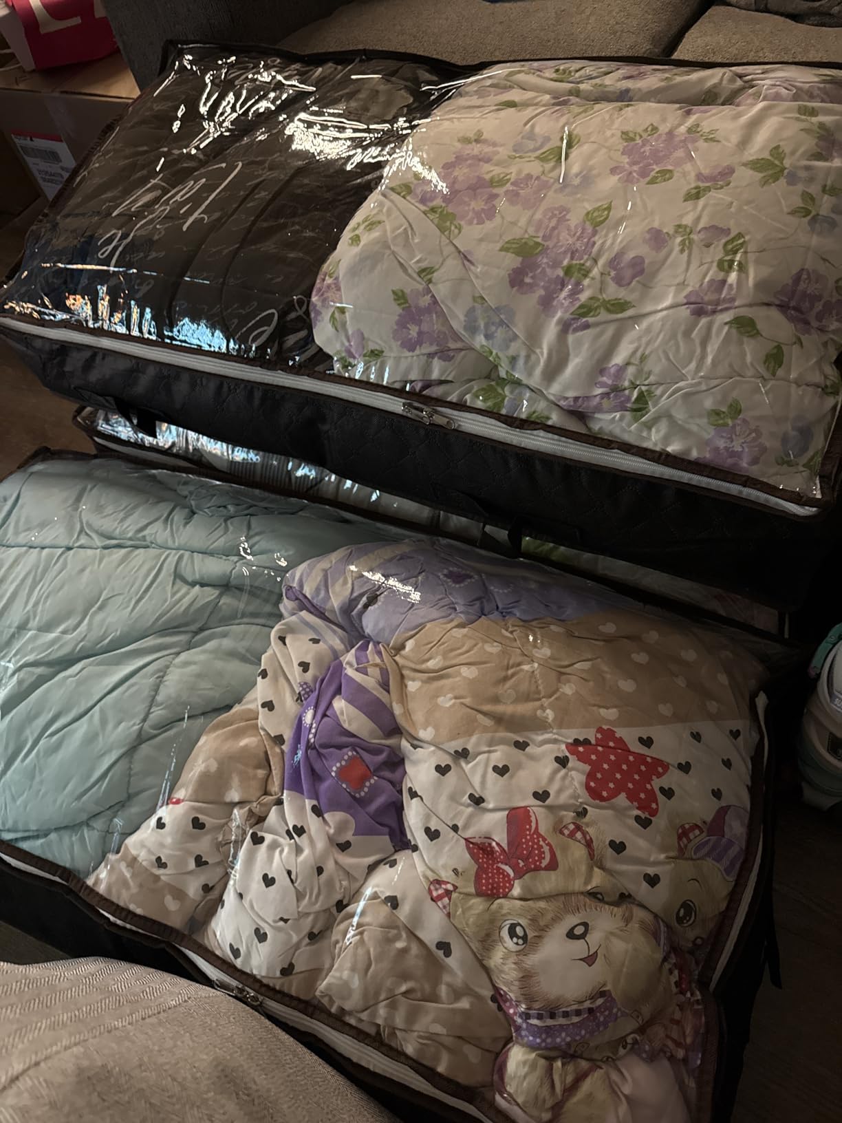 Budding Joy 95L Under Bed Storage Containers, 4 Pack Closet Organizers Grey customer photo 1