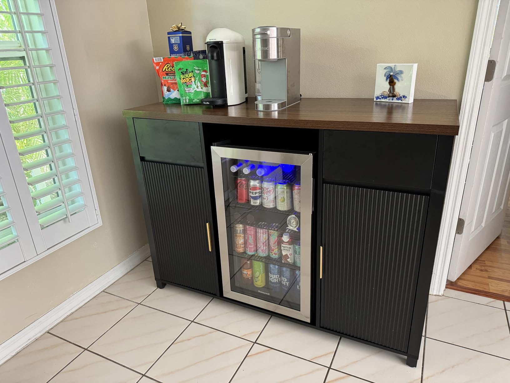 Honeywell Beverage Refrigerator and Cooler, 116 Can Mini Fridge with Glass Door for Soda Beer or Wine for Office or Bar with Adjustable Removable Shelving, Commercial Grade customer photo 1