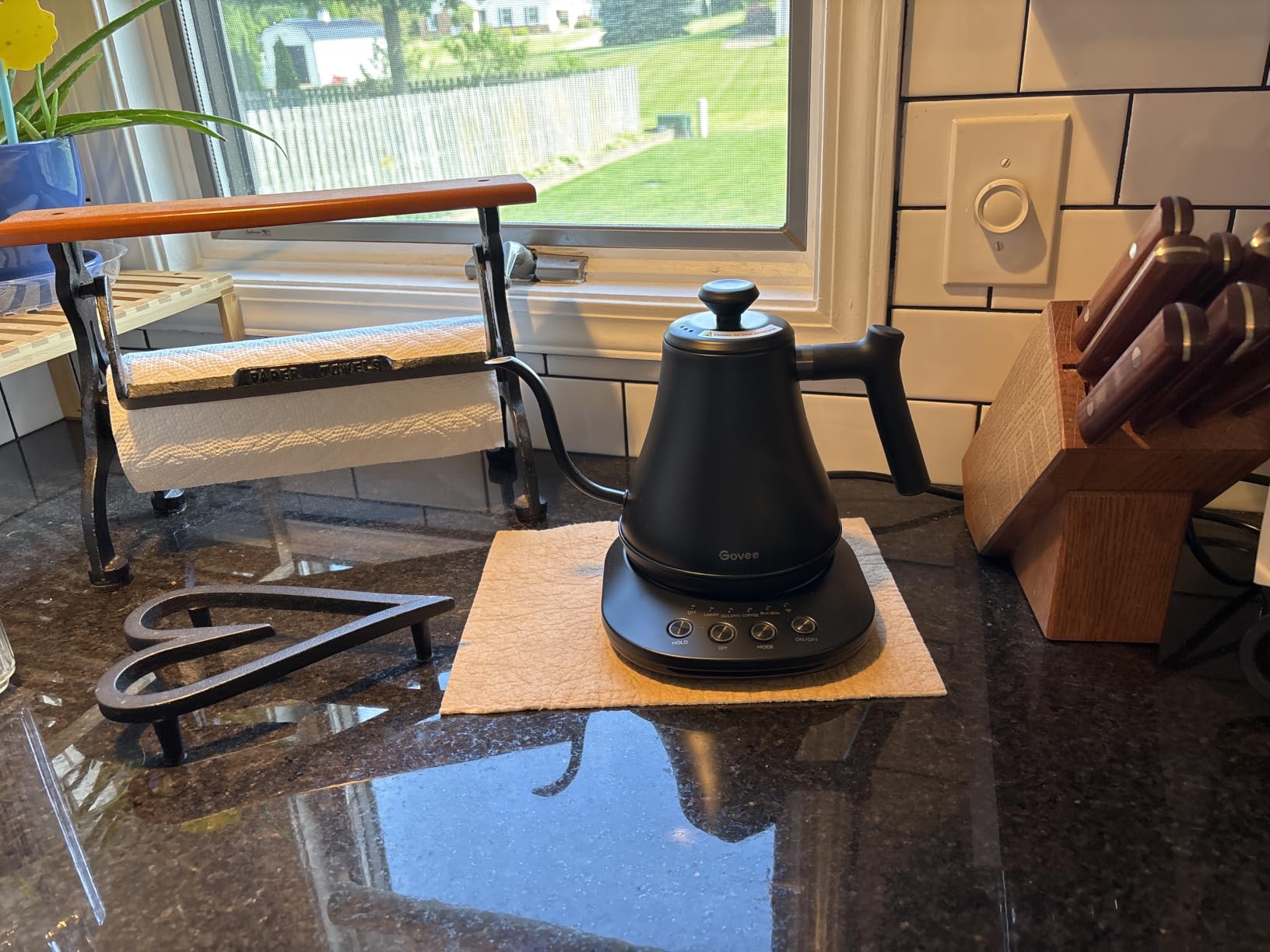 Govee Smart Electric Kettle, WiFi Variable Temperature Gooseneck Tea Kettle | Pour Over Kettle and Electric Tea Kettle, Alexa Control, 1200W Quick Heating, All Stainless Steel, 0.8L Matte Black customer photo 1