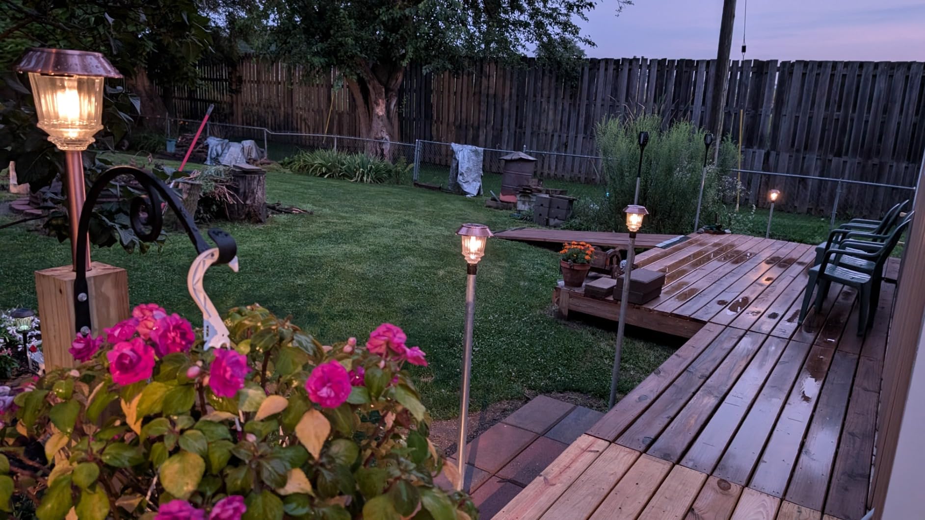 XMCOSY+ Solar Pathway Lights Outdoor - 6 Pack Solar Garden Lights, 10-40 LM Dimmable Solar Lights Outdoor Waterproof Auto On/Off IP 65 Solar Powered Landscape Lighting for Patio Walkway Driveway customer photo 2