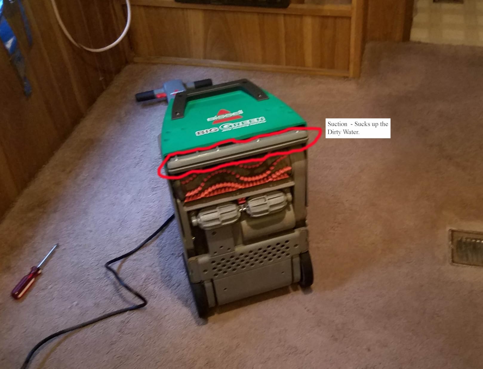 BISSELL Big Green PET PRO Carpet Cleaner, XL DirtLifter PowerBrush | 8-row PowerBrush; 9-in. hose; 2 upholstery tools; Pet Pro Oxy Urine Eliminator Formula included customer photo 2