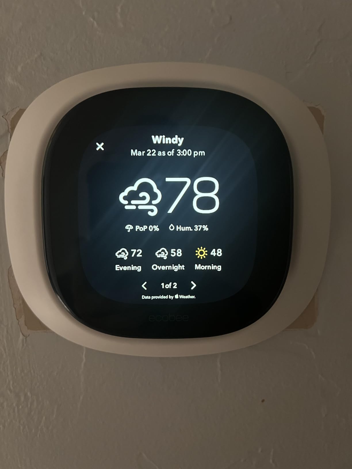 ecobee Smart Thermostat Premium - WiFi, Siri & Alexa Built-In, Smart Sensor | Air Quality Monitor. Works with Alexa, Siri and Google Home. Live view from your ecobee Doorbell. Energy Saving thermostsat customer photo 2