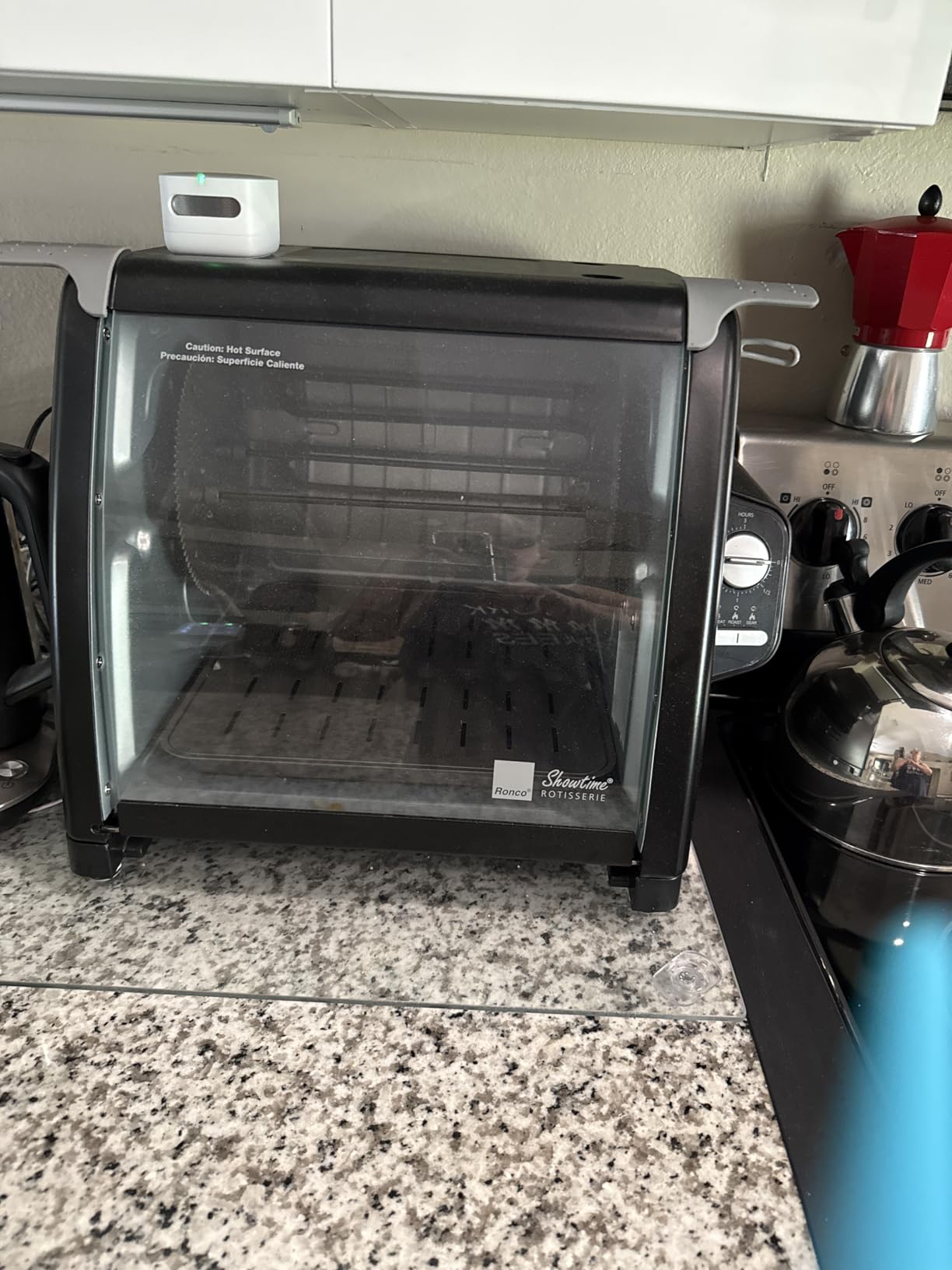 Ronco 5000 Platinum Digital Countertop Rotisserie Oven, 12-lb Capacity | Rotisserie chicken cooks perfectly, 3 functions - rotisserie, sear, no-heat rotation; basket included; auto shutoff customer photo 1