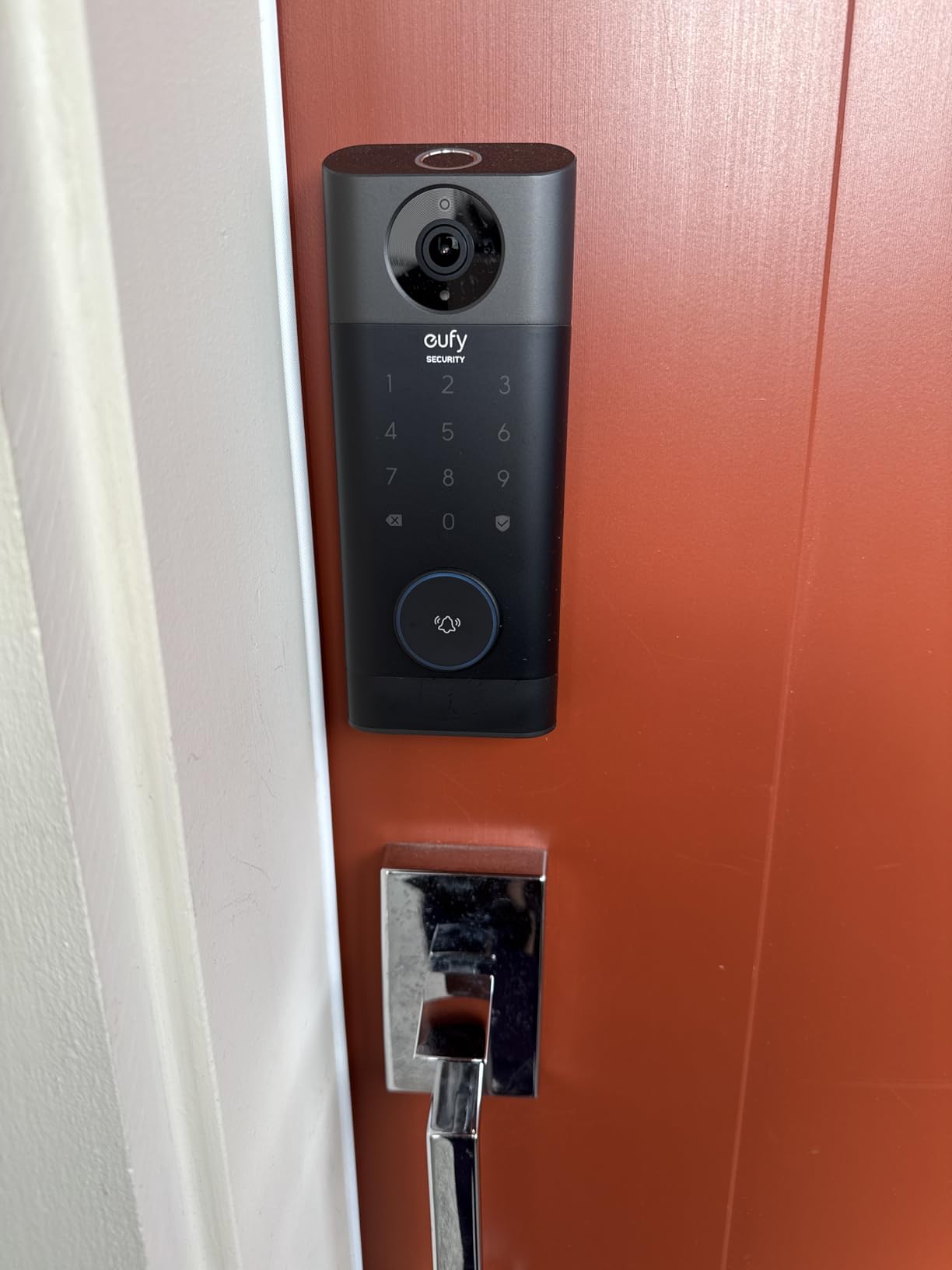 eufy Security Video Smart Lock S330, Keyless Entry Door Lock, Chime Included | 3-in-1 Camera+Doorbell+Fingerprint Smart Lock, Smart Wi-Fi Deadbolt for Front Door, 8GB Built-in Storage, SD Card Expandable customer photo 1
