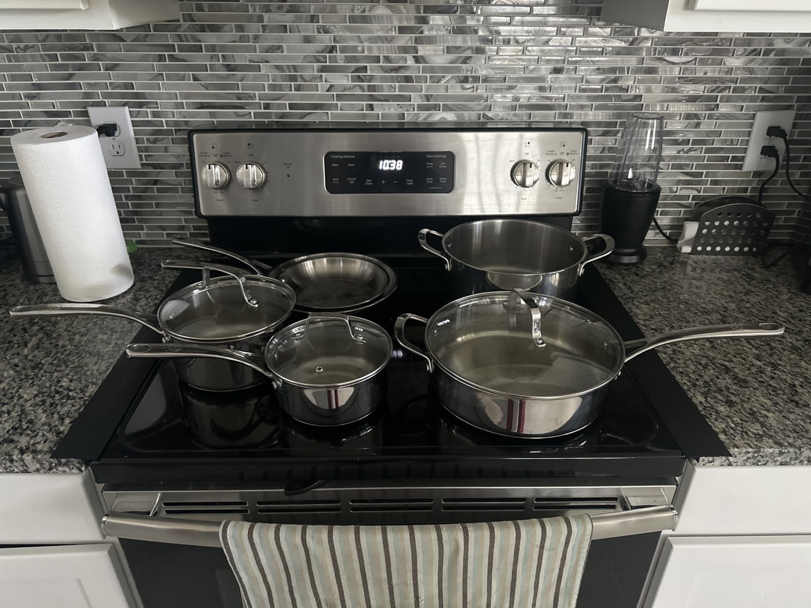 Martha Stewart Castelle 10 Piece 18/8 Durable Stainless Steel Induction Safe Non-Toxic Triply Bottom Kitchen Pots and Pans Cookware Set - Dishwasher Safe customer photo 2
