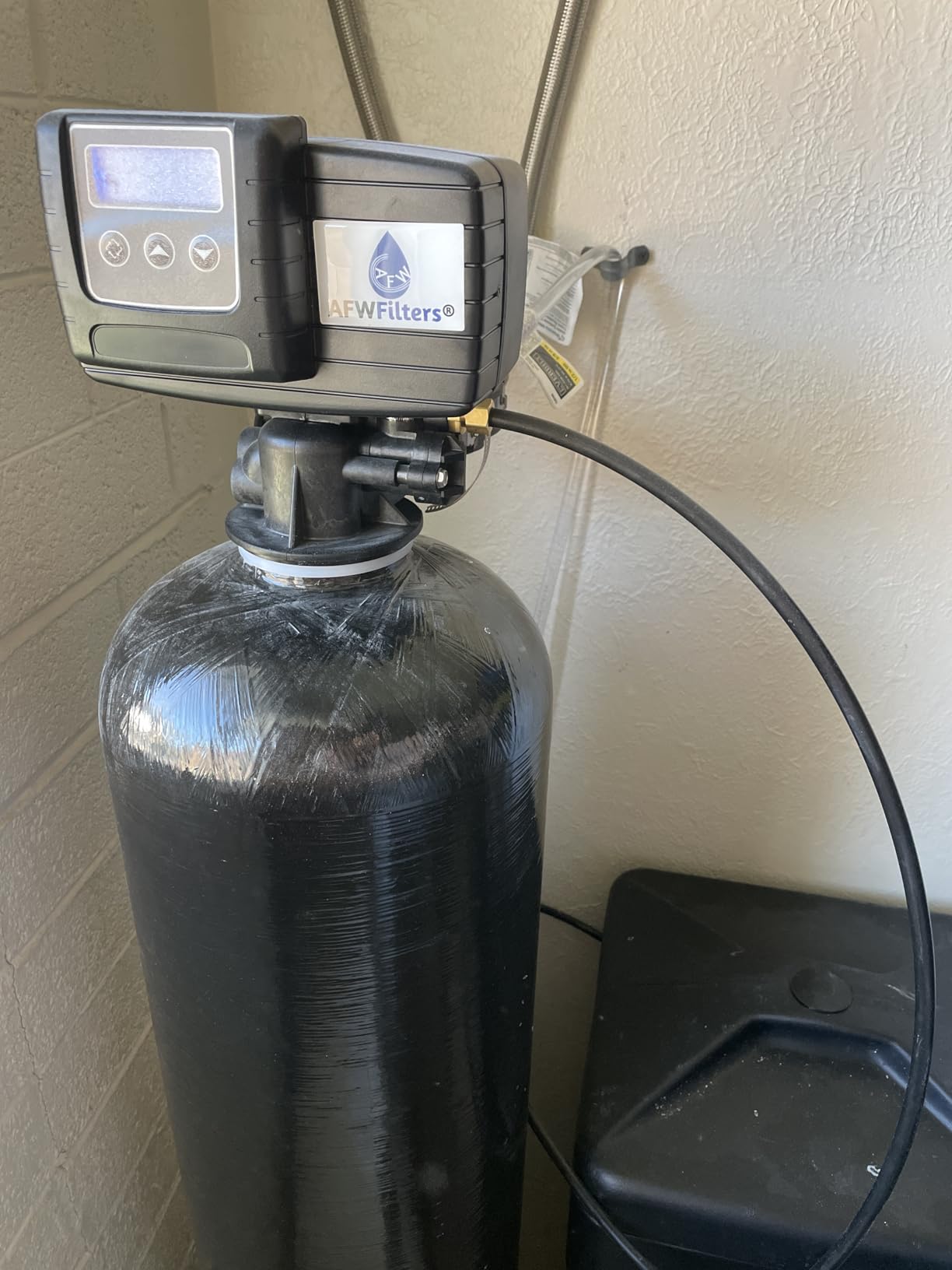 AFWFilters 48K Grain Water Softener Fleck 5600 SXT with Crosslink Resin | Digital Metered-Demand Control, Chlorine-Resistant Long Life Resin, Complete System for Whole House, Easy Installation customer photo 1