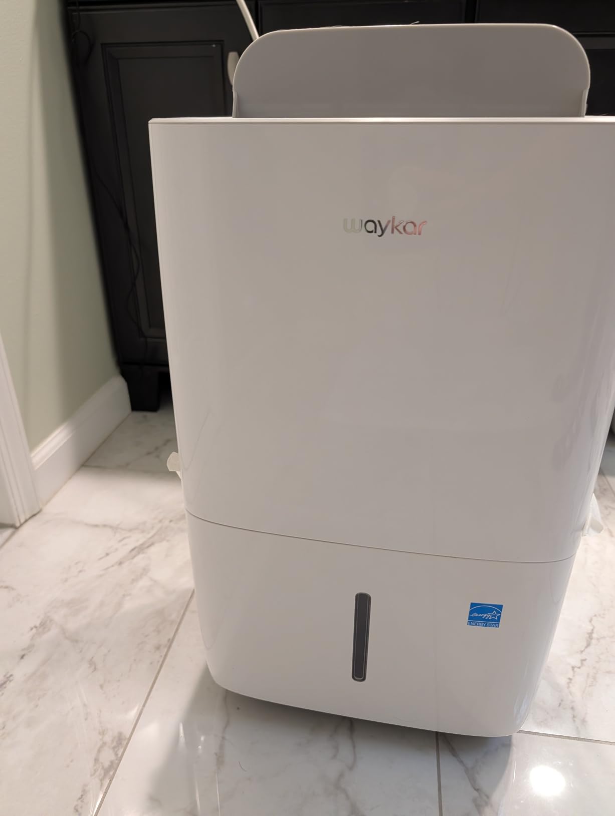 Waykar 80 Pints 5000 Sq. Ft 2025 Energy Star Dehumidifier for Basement | 90° Auto Swing, 30%-80% Humidity Control for home, Continuous drainage support, Whole-House Dehumidification, Auto-defrost customer photo 2
