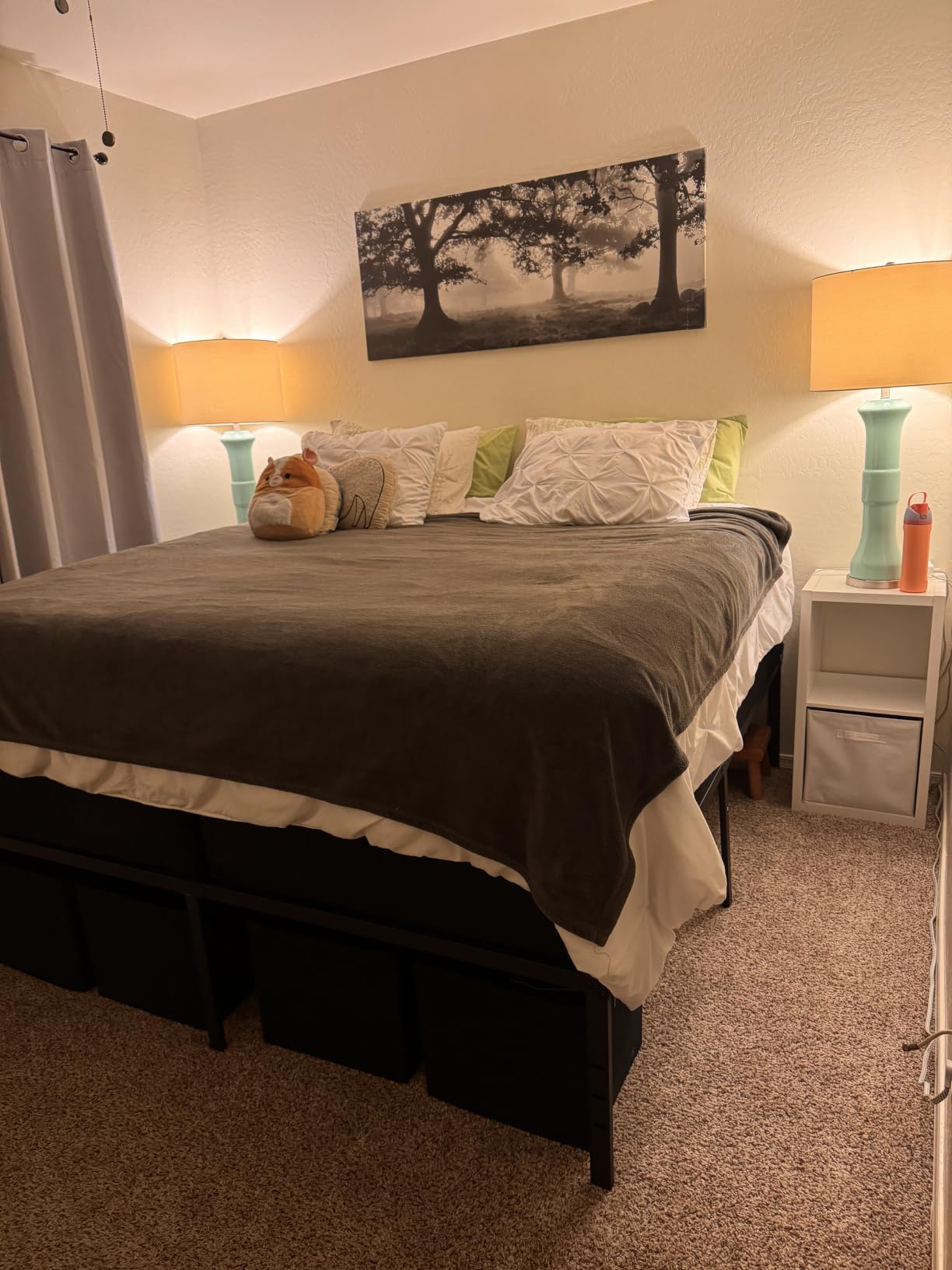 NEW JETO Metal Bed Frame,Queen Size Bed Frame with Storage Space,14 Inch customer photo 2