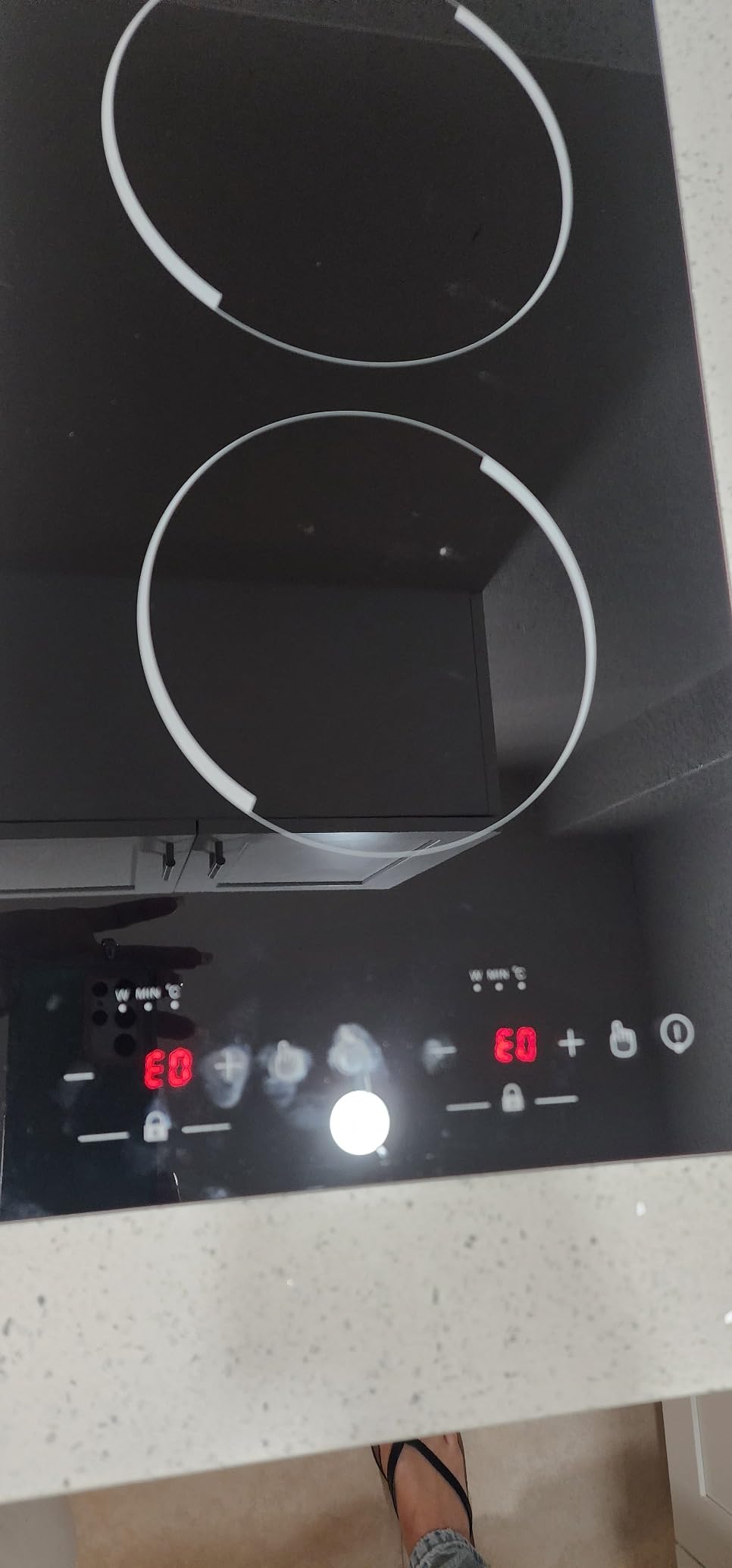 GIHETKUT Double Induction Cooktop,110V 2 Burner Induction Cooktop,2300W Electric Stove Top with Independent Control, Ultrathin Body, 9 Temperature, Multiple Power Levels, 2 Hour Timer, Safety Lock customer photo 1
