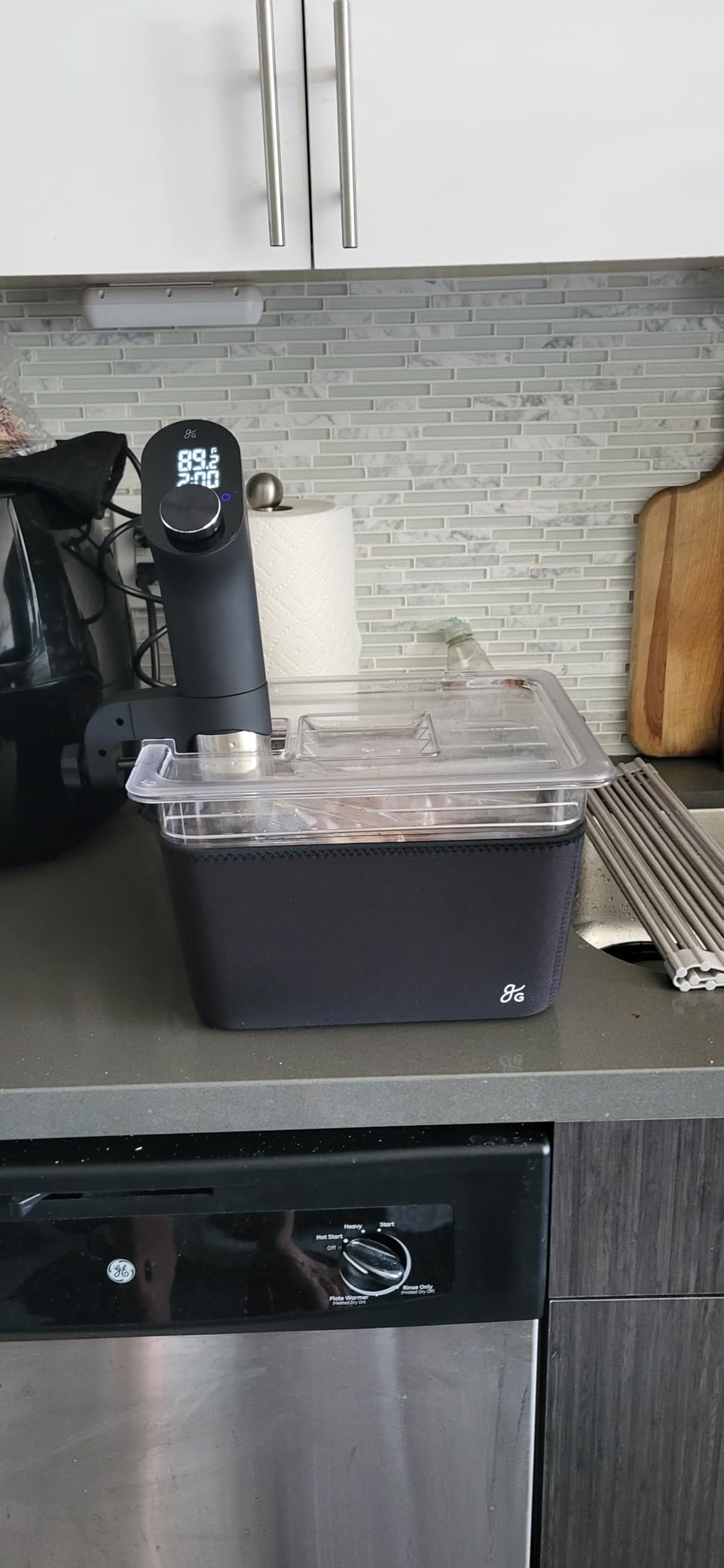 Greater Goods 12 Qt Sous Vide Container with Lid, Rack & Insulated Sleeve | Fits Most Wand-Style Circulators, Reduces Evaporation During Long Cooks customer photo 2