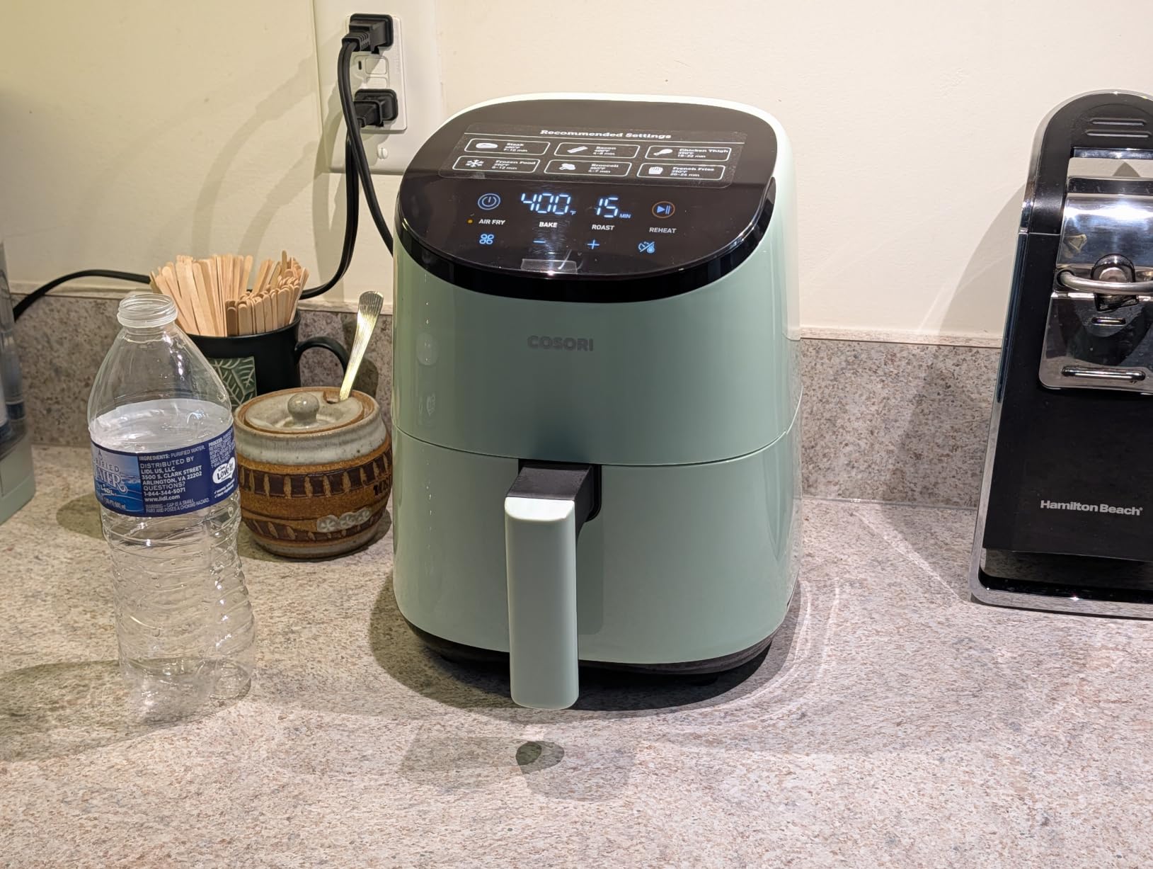 Cosori Lite 2.1 Qt Small Air Fryer, Max 400°F, 4-in-1, 97% less oil, Gray | Ideal for dorms, apartment, RVs, Quiet, Touch control, Air Fry, Bake, Roast, Reheat, Nonstick inner, Dishwasher-Safe Basket customer photo 1