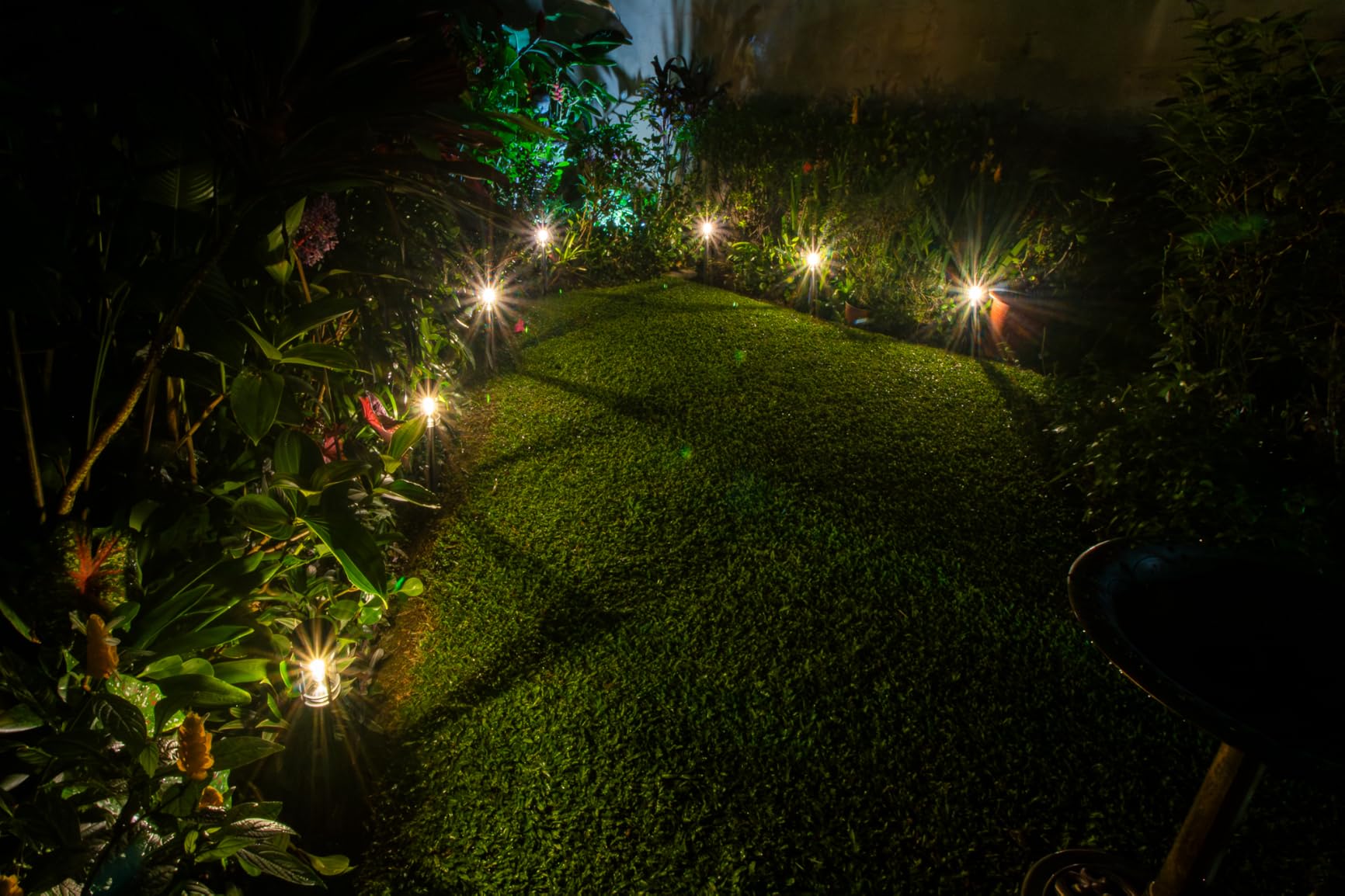 Mancra Solar Pathway Lights, 8 Pack LED Solar Lights Outdoor Waterproof, Glass Metal Garden Lighting for Yard Path Landscape Lawn Walkway Driveway, 3000K customer photo 2