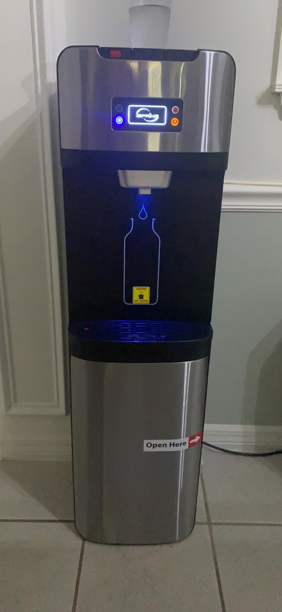 iSpring Bottleless Water Dispenser with Built-in 4-Stage Filtration, Hot/Cold/Room Temp, Self Cleaning, Stainless Steel, Model: DS4S customer photo 2