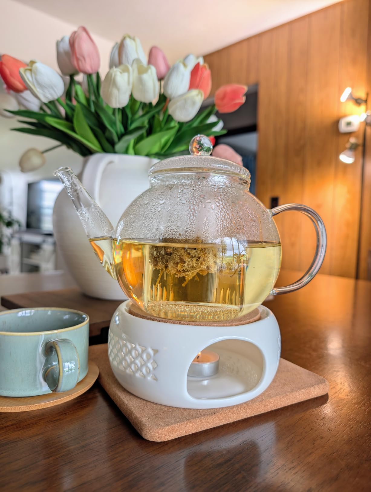 Teabloom Stovetop & Microwave Safe Glass Teapot with Removable Loose Tea Glass Infuser - Includes 2 Blooming Teas - 2-in-1 Tea Kettle and Tea Maker - Tea Purist's Choice customer photo 2