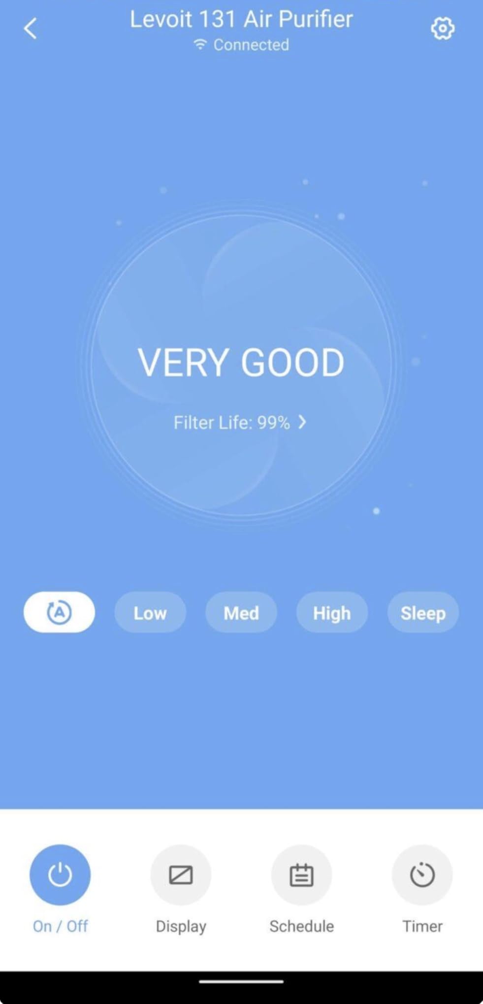 LEVOIT Air Purifier for Home Pets Bedroom Dorm Room Washable Pre-Filter | Quiet HEPA Sleep Mode for Pets, Allergens, Pollen, Smoke, Smart Monitor, AHAM VERIFIDE, Up to 1073Ft², Vital 100S-P, White customer photo 1