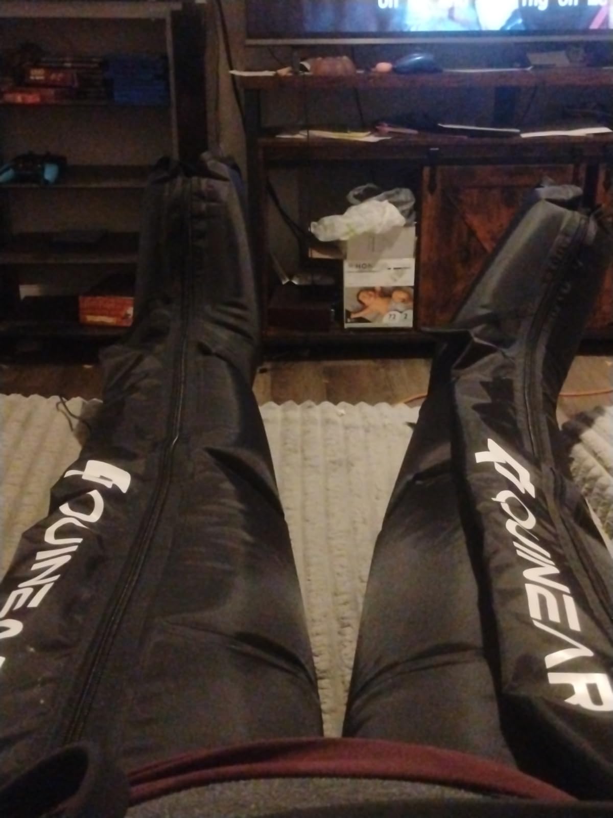 QUINEAR Air Compression Recovery System, Professional Sequential Device for Massage Therapy, Foot and Leg Recovery Boots to Improve Circulation for Athletes, FSA-HSA Eligible (Large) customer photo 1