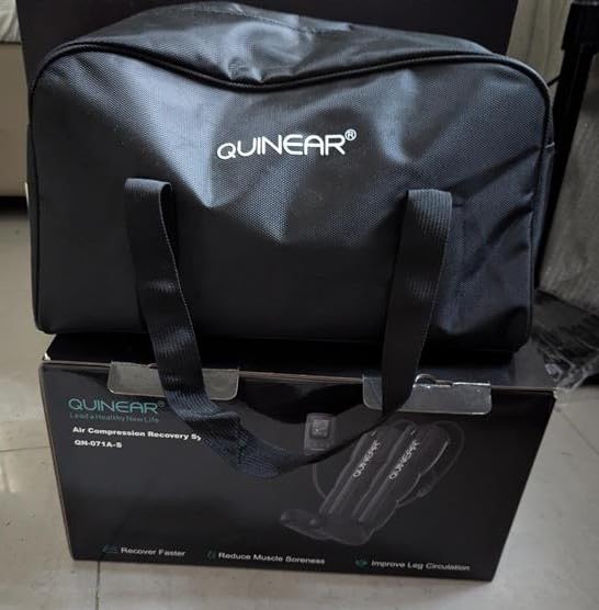 QUINEAR Air Compression Recovery System, Professional Sequential Device for Massage Therapy, Foot and Leg Recovery Boots to Improve Circulation for Athletes, FSA-HSA Eligible (Large) customer photo 2