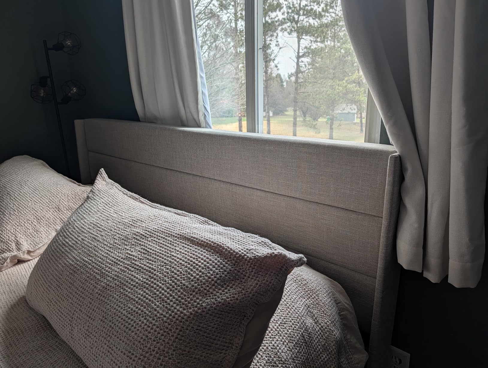 SHA CERLIN Queen Size Lift Up Hydraulic Storage Bed Frame Light Beige | Modern Wingback Headboard, Upholstered Platform Bed Frame, Hydraulic Underneath Storage, No Box Spring Needed customer photo 2