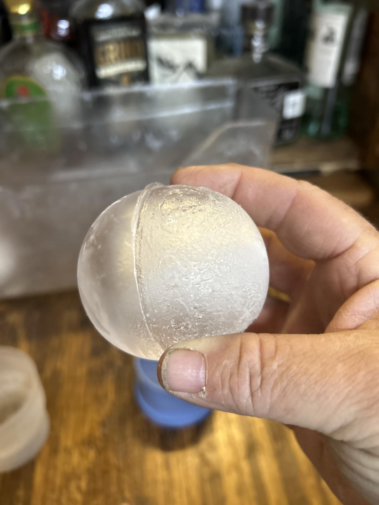 DAPOWER Ice Ball Maker Mold - Set of 4, Round Ice Cube Mold, 2.4 Inch Sphere Ice Cubes for Whiskey, Cocktails, Bourbon (4, Blue) customer photo 1