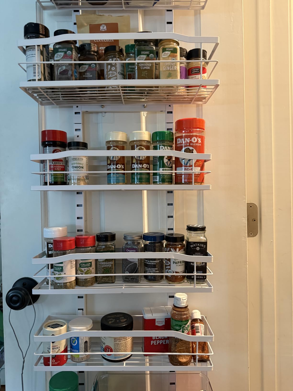 Moforoco White 9-Tier Over The Door Pantry Organizer, Pantry Organization And Storage, Metal Hanging Spice Rack Shelves Door, Home & Kitchen Essentials, Laundry Room Bathroom Organization customer photo 1