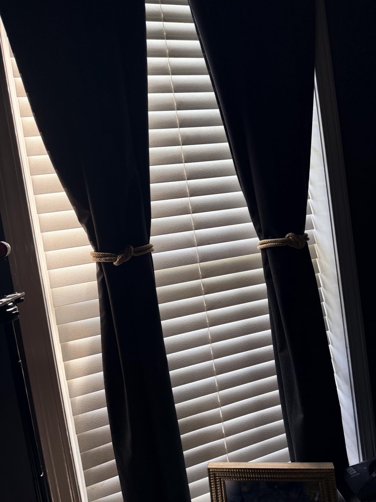 Joydeco 100% Blackout Curtains for Bedroom - Nature Linen 84 Inch Long | Light Blocking 2 Panels Set, Rod Pocket & Back Tabs Living Room Drapes, Thermal Insulated Room Darkening Window Curtains customer photo 2