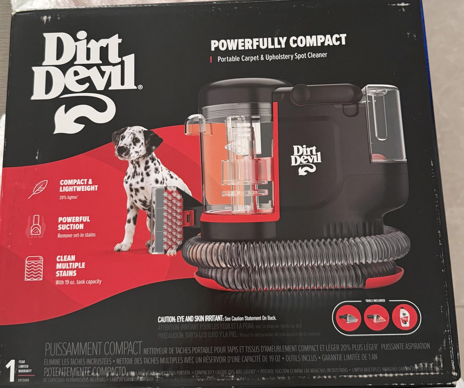 Dirt Devil Portable Spot Cleaner Machine for Carpet and Upholstery | Powerful Suction Spot Cleaning Machine with Versatile Tools customer photo 1