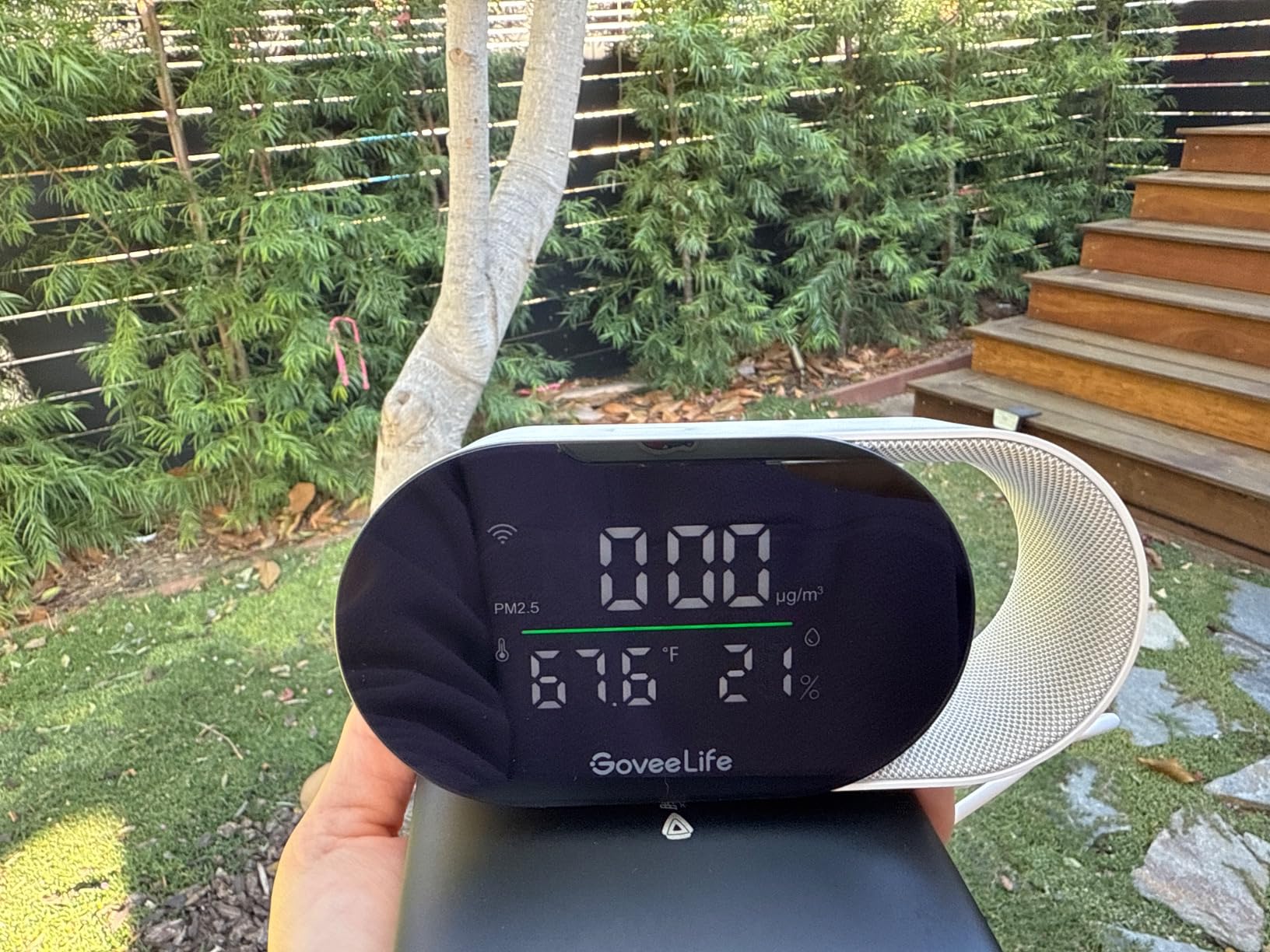 GoveeLife Smart Air Quality Monitor with PM2.5 H5106, LED Display Wired | Indoor temperature humidity sensors, 2s refresh, 2-year data storage, for home & office, 2.4G Wi-Fi only customer photo 2