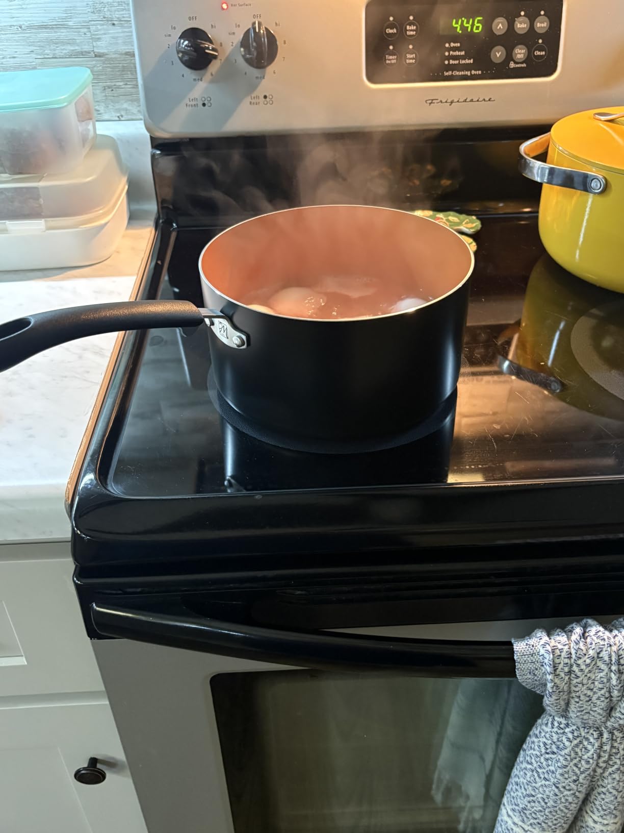 MICHELANGELO Nonstick Sauce Pan with Lid 1QT, 2QT & 3QT, Ceramic Saucepan Set, Copper Sauce pans, Non-Toxic Saucepan, Multipurpose Cooking Pots Set For Home Kitchen, Compatible induction customer photo 1