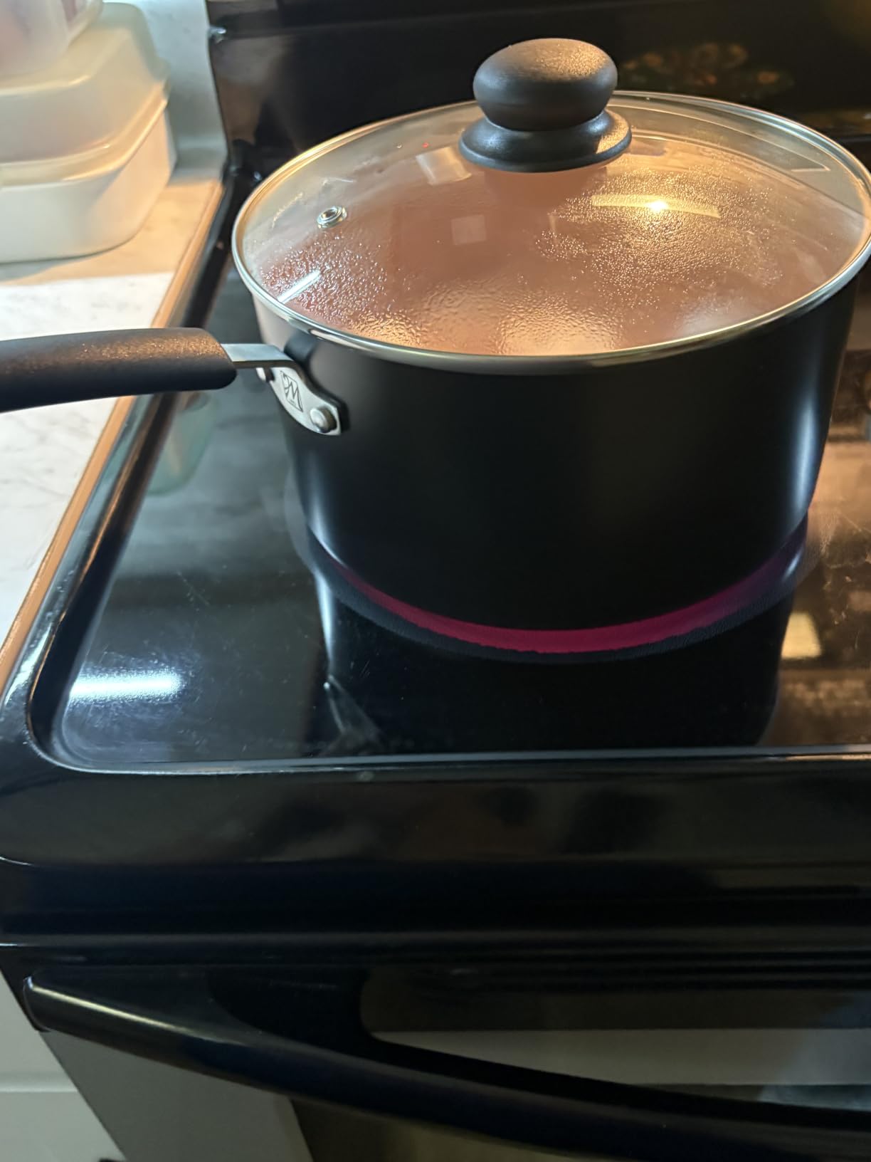 MICHELANGELO Nonstick Sauce Pan with Lid 1QT, 2QT & 3QT, Ceramic Saucepan Set, Copper Sauce pans, Non-Toxic Saucepan, Multipurpose Cooking Pots Set For Home Kitchen, Compatible induction customer photo 2
