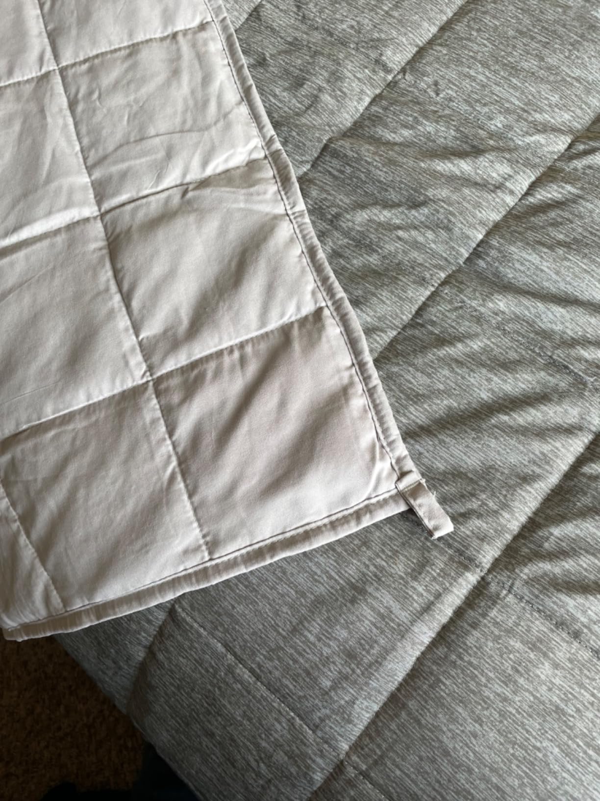 Satwip Weighted Blanket Queen Size 15 LBS, Cooling Weighted Blanket for Hot Sleepers, Cool Moire Jersey with Soft Breathable Sanded, 60 x 80 inches 15 Pounds, Purple customer photo 2