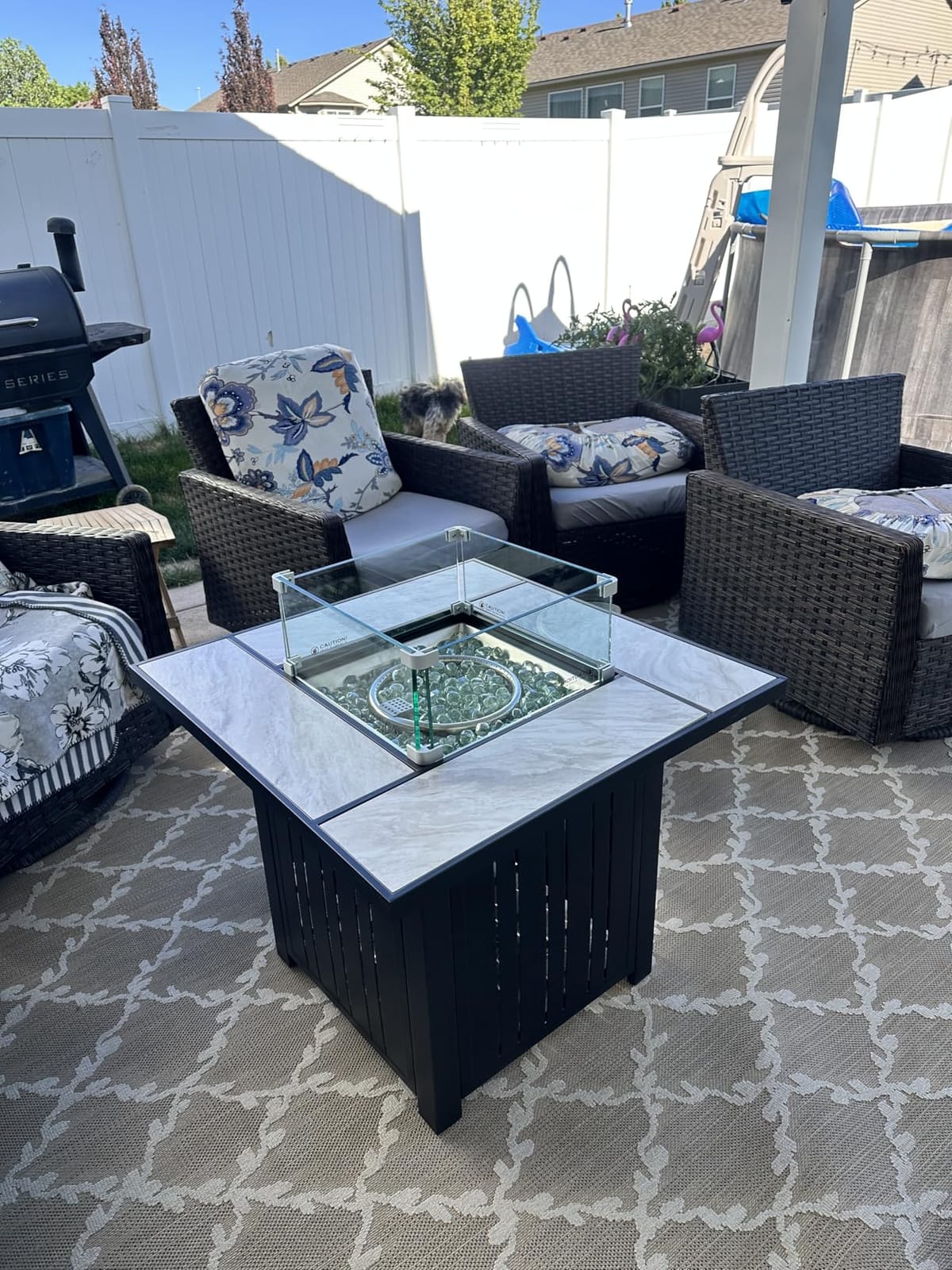 OutVue 30 Inch Propane Fire Pit Table with Real Ceramic Tabletop customer photo 1